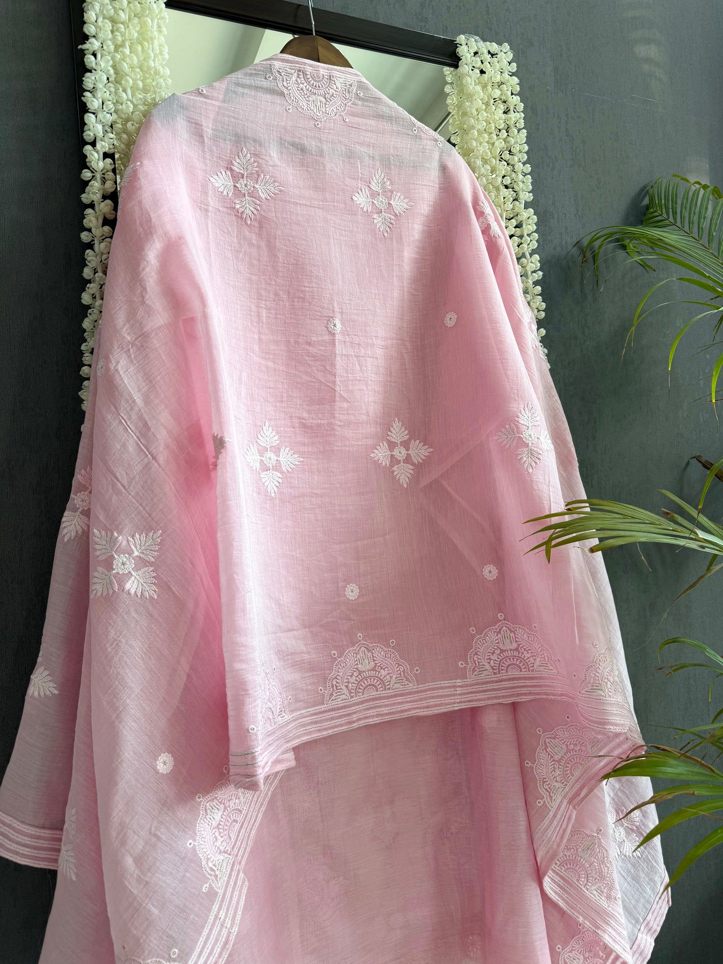 Luxurious Mul chanderi lucknowi handwork suit