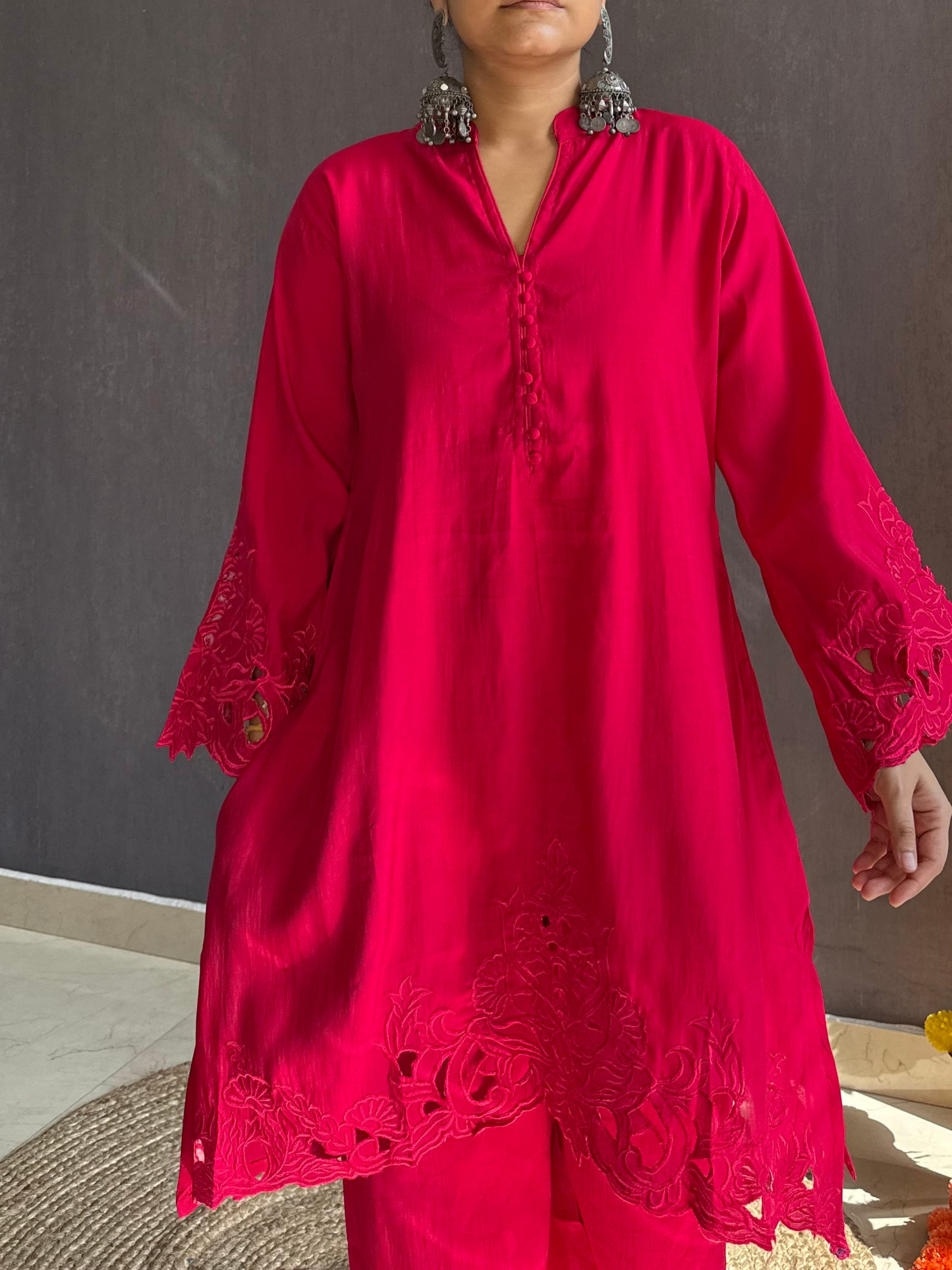 Premium cutwork Coord set