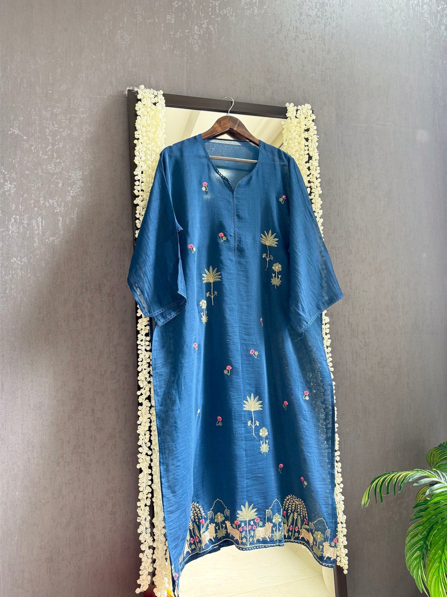 Luxurious Mul chanderi pichwai suit