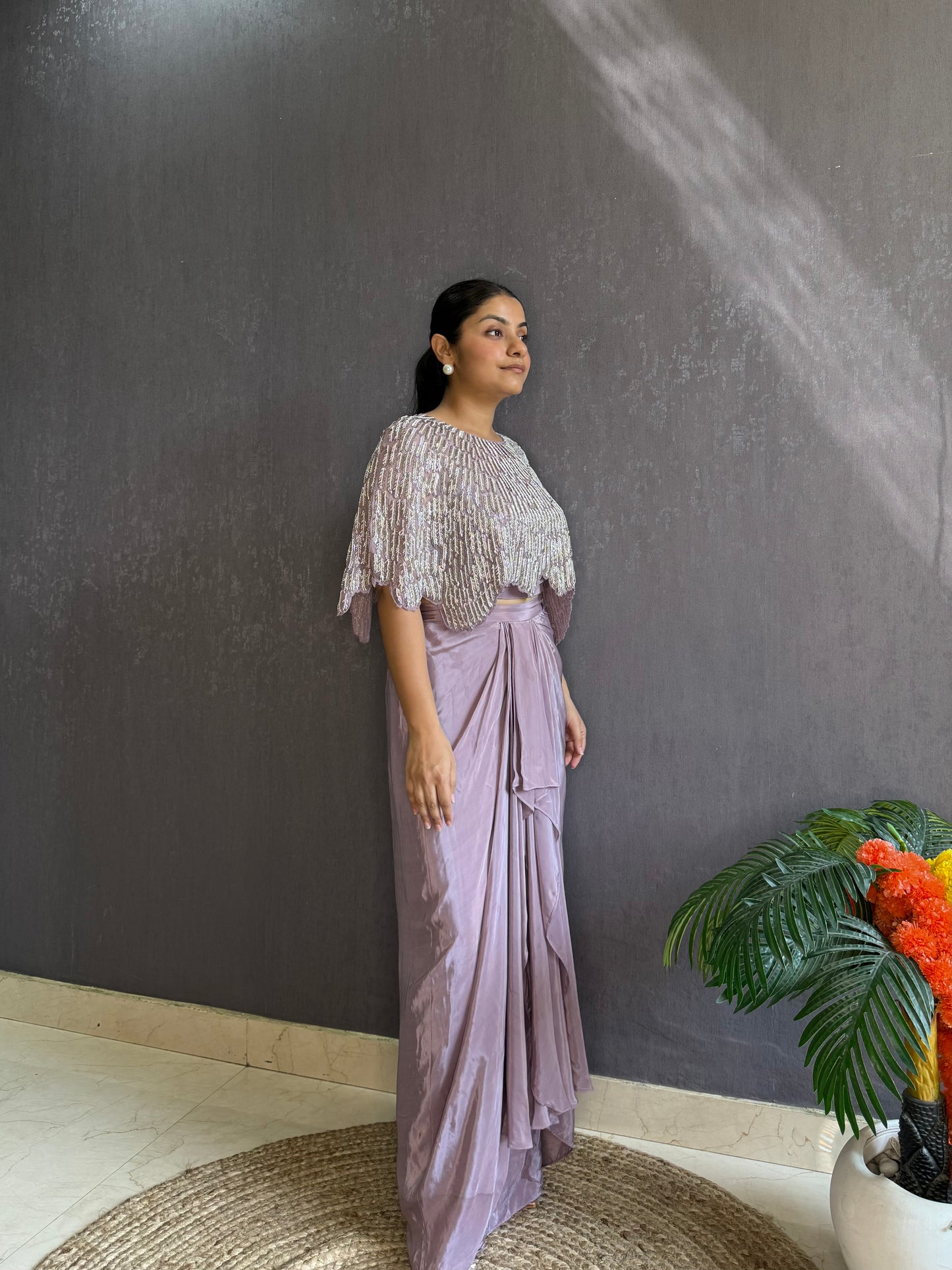 Dhoti skirt Cape set