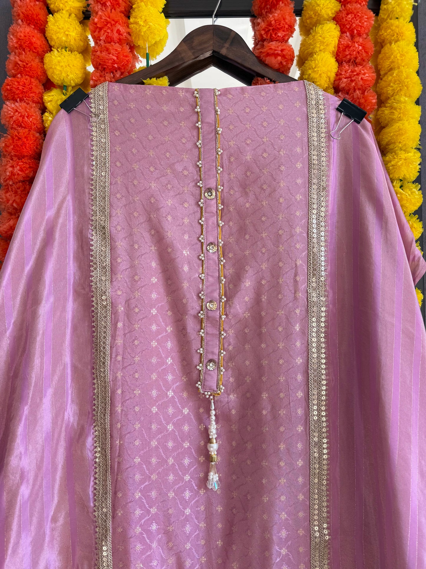 Pearl Benarsi Tissue silk suit