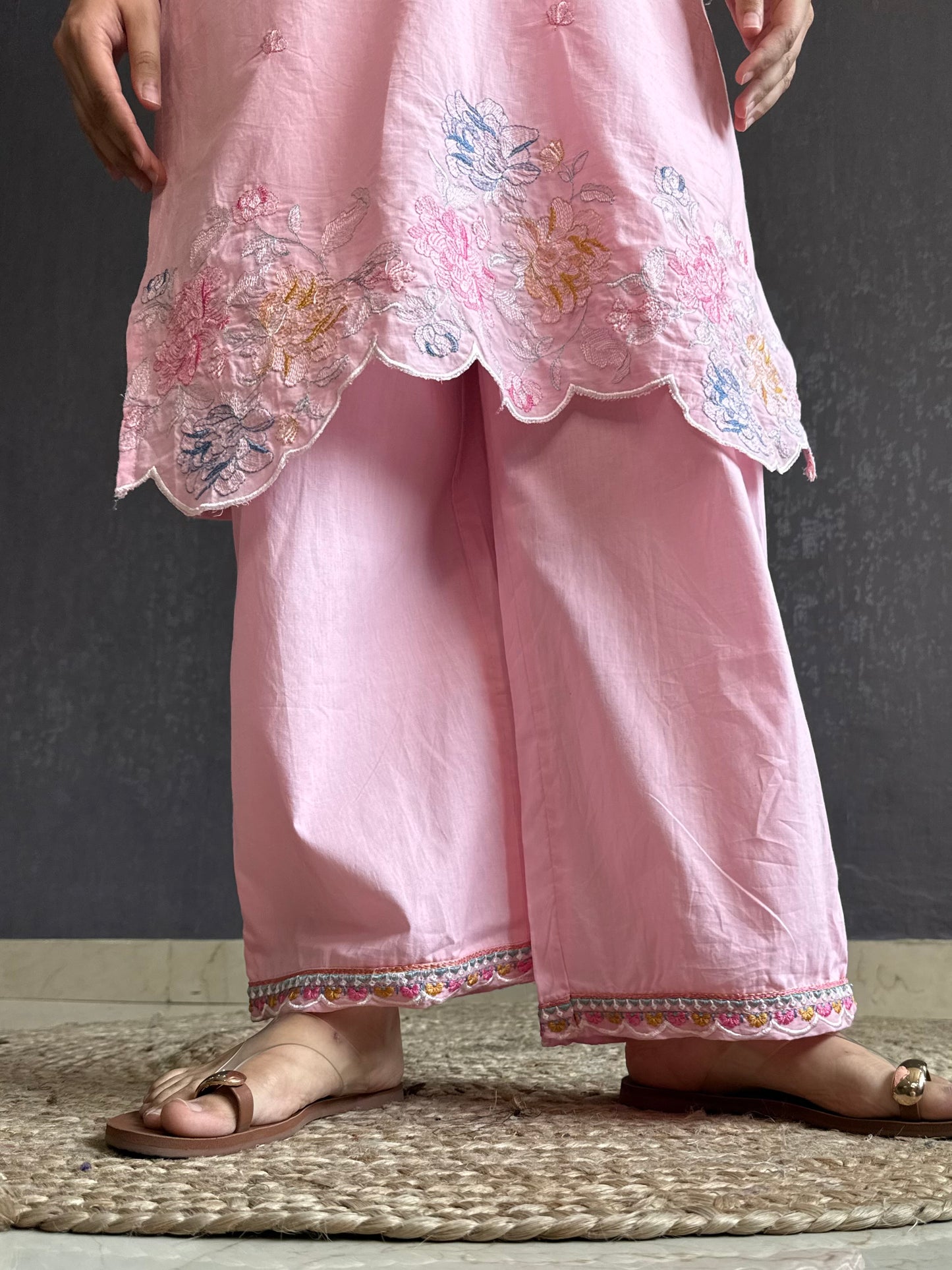 Premium cotton cutwork Coord set