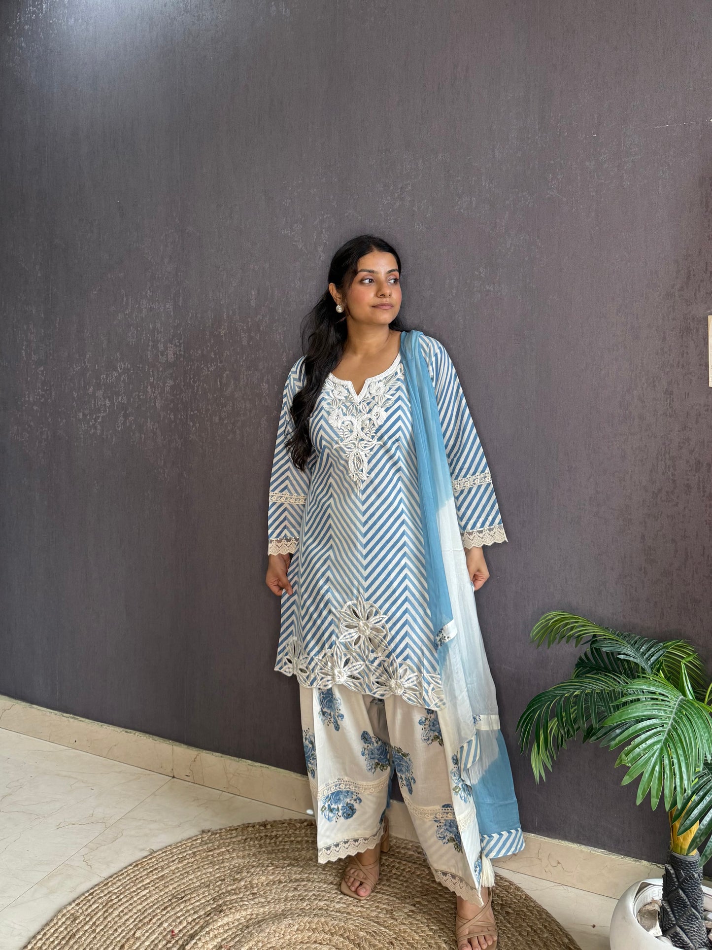 Pure cotton printed farshi kurta set