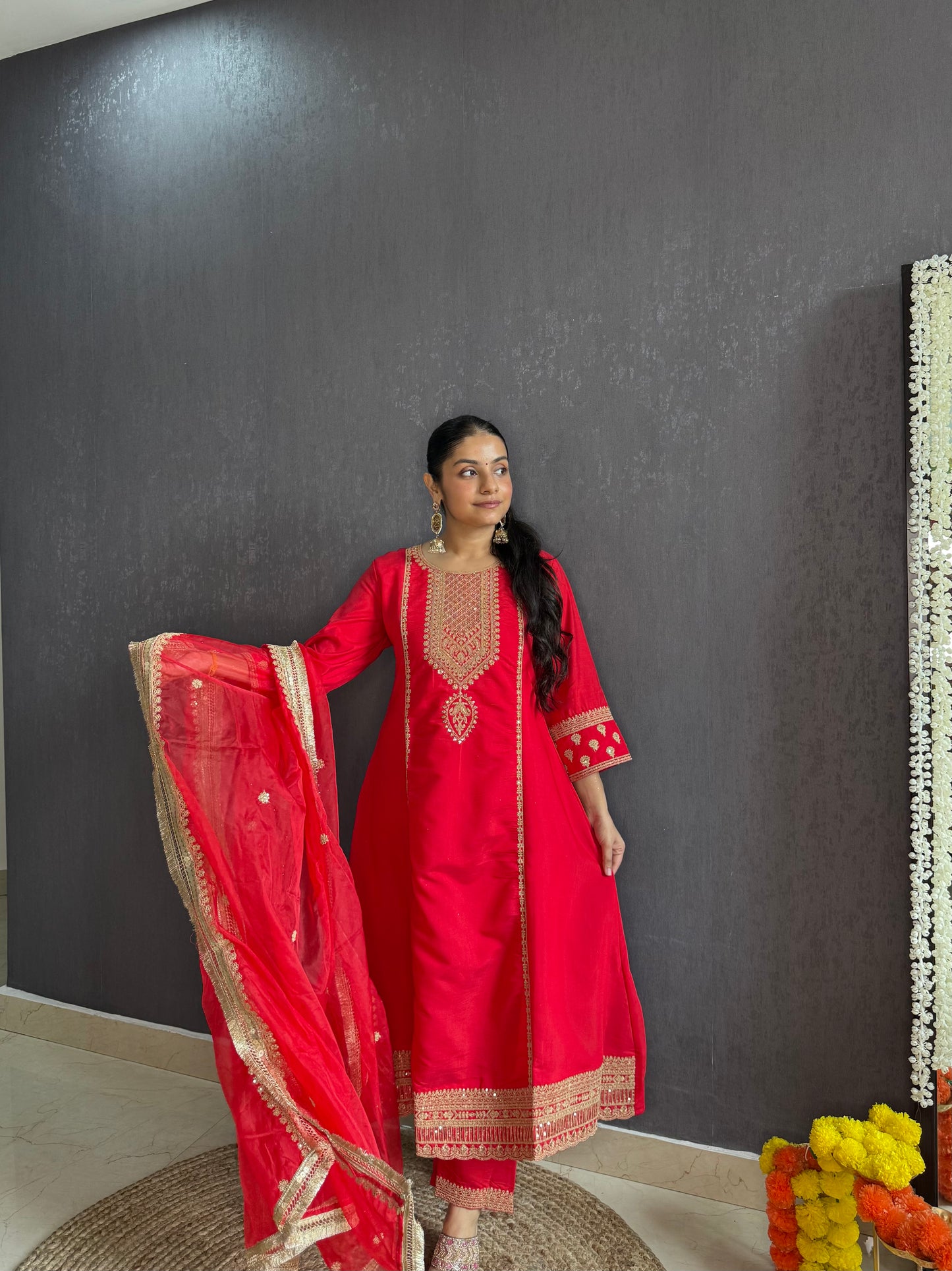 Aline Aari work suit set