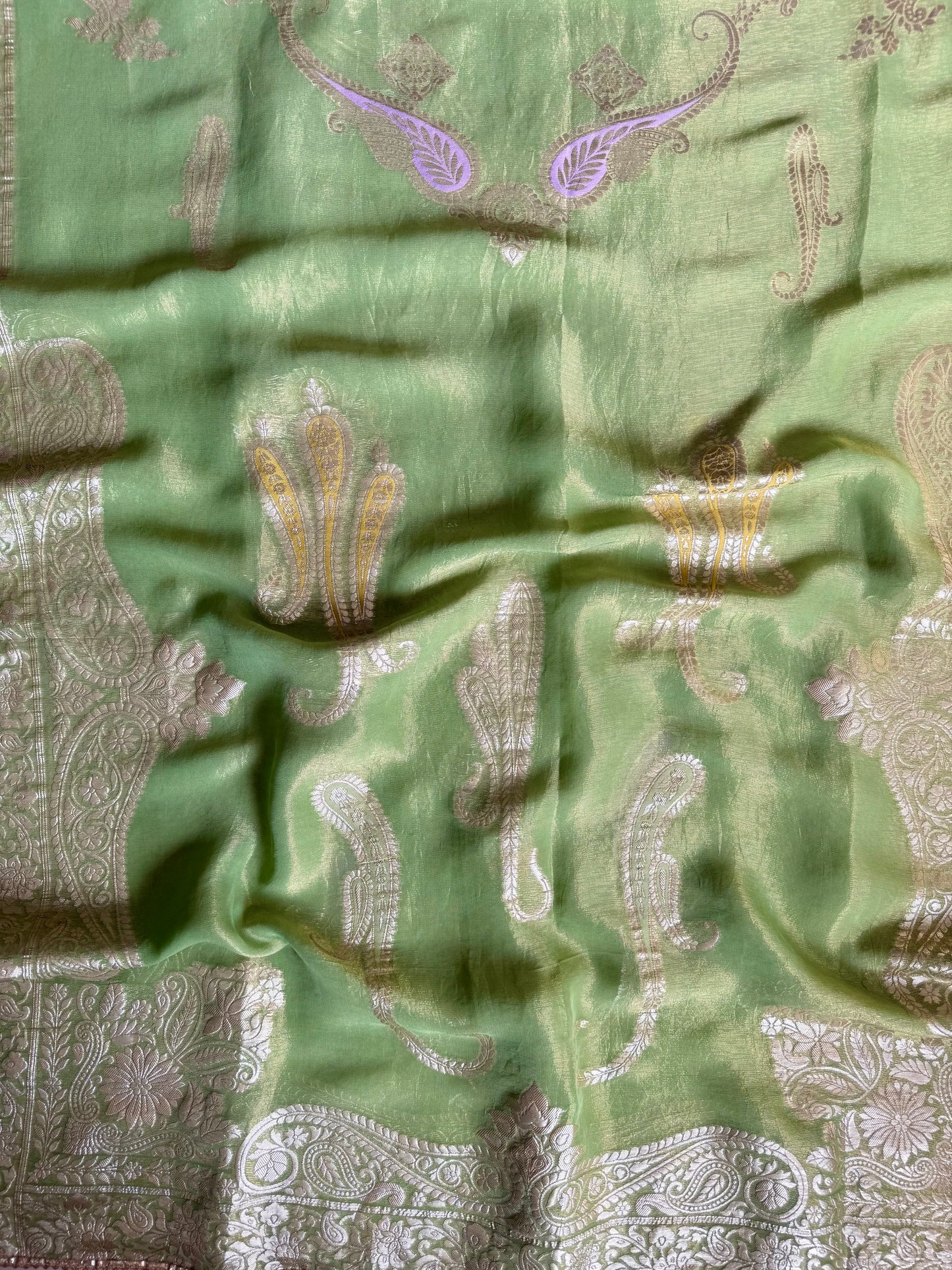 Luxurious handwork Tissue Benarsi silk suit
