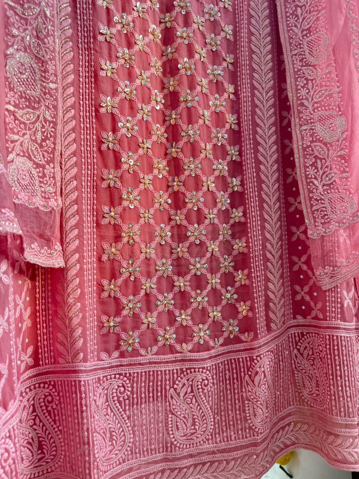 Lucknowi crystal handwork suit