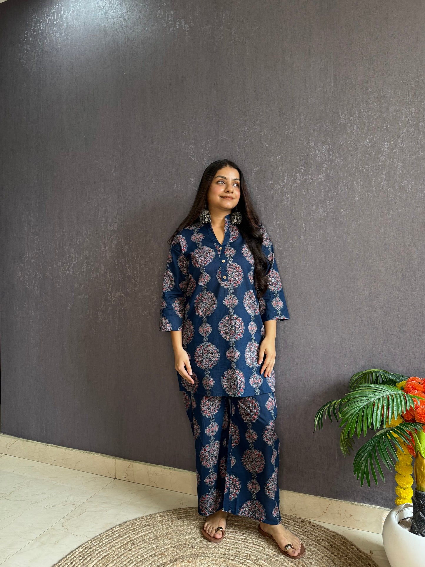 Pure cotton Ajrakh Coord set