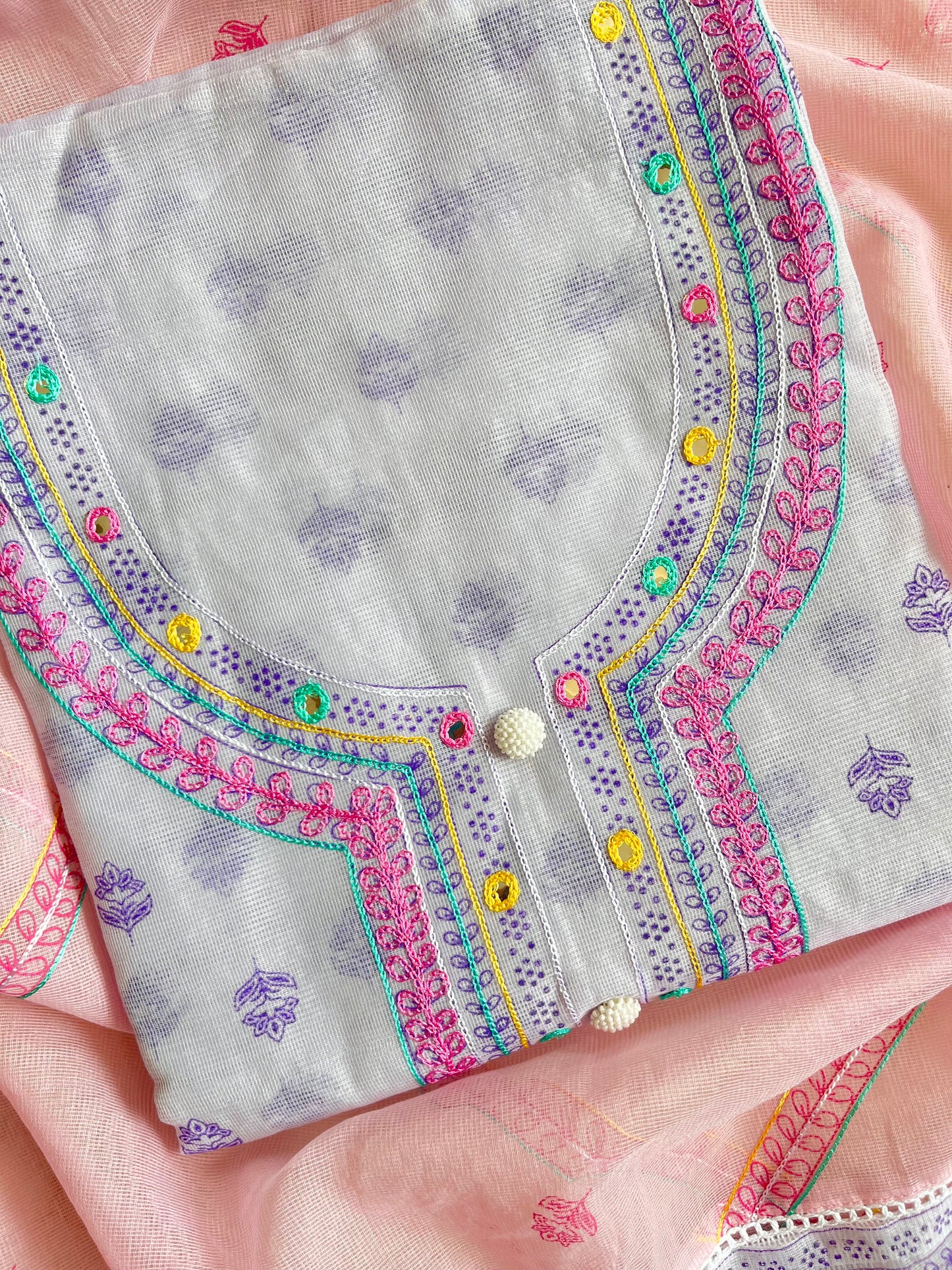 Kota doria aari work suits