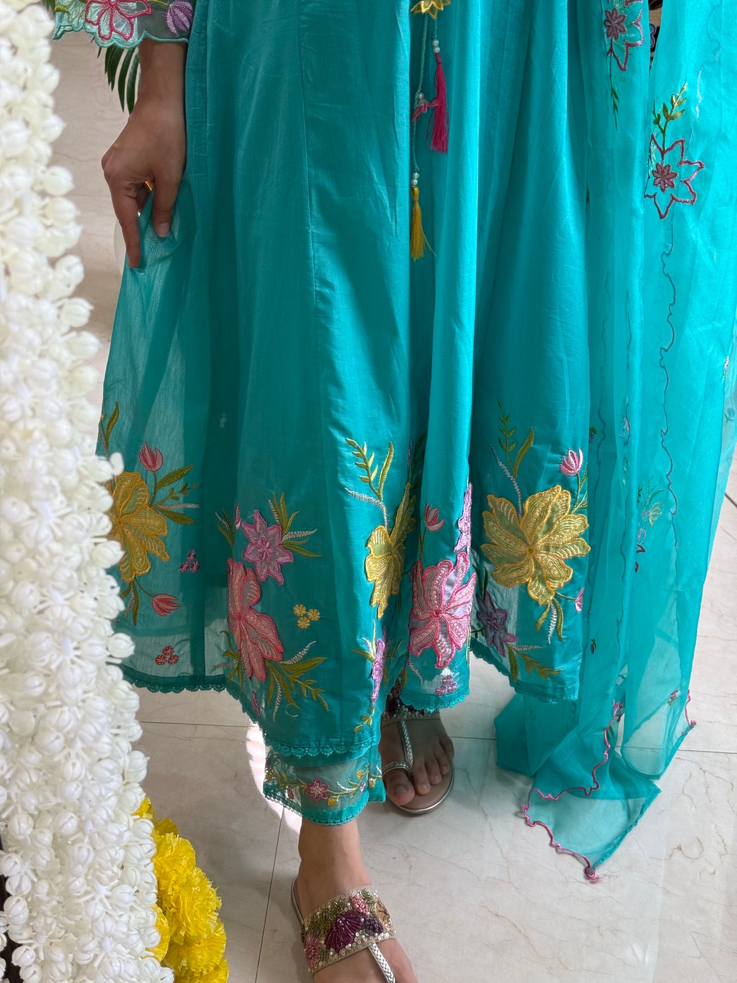 Kalidaar floral Anarkali set