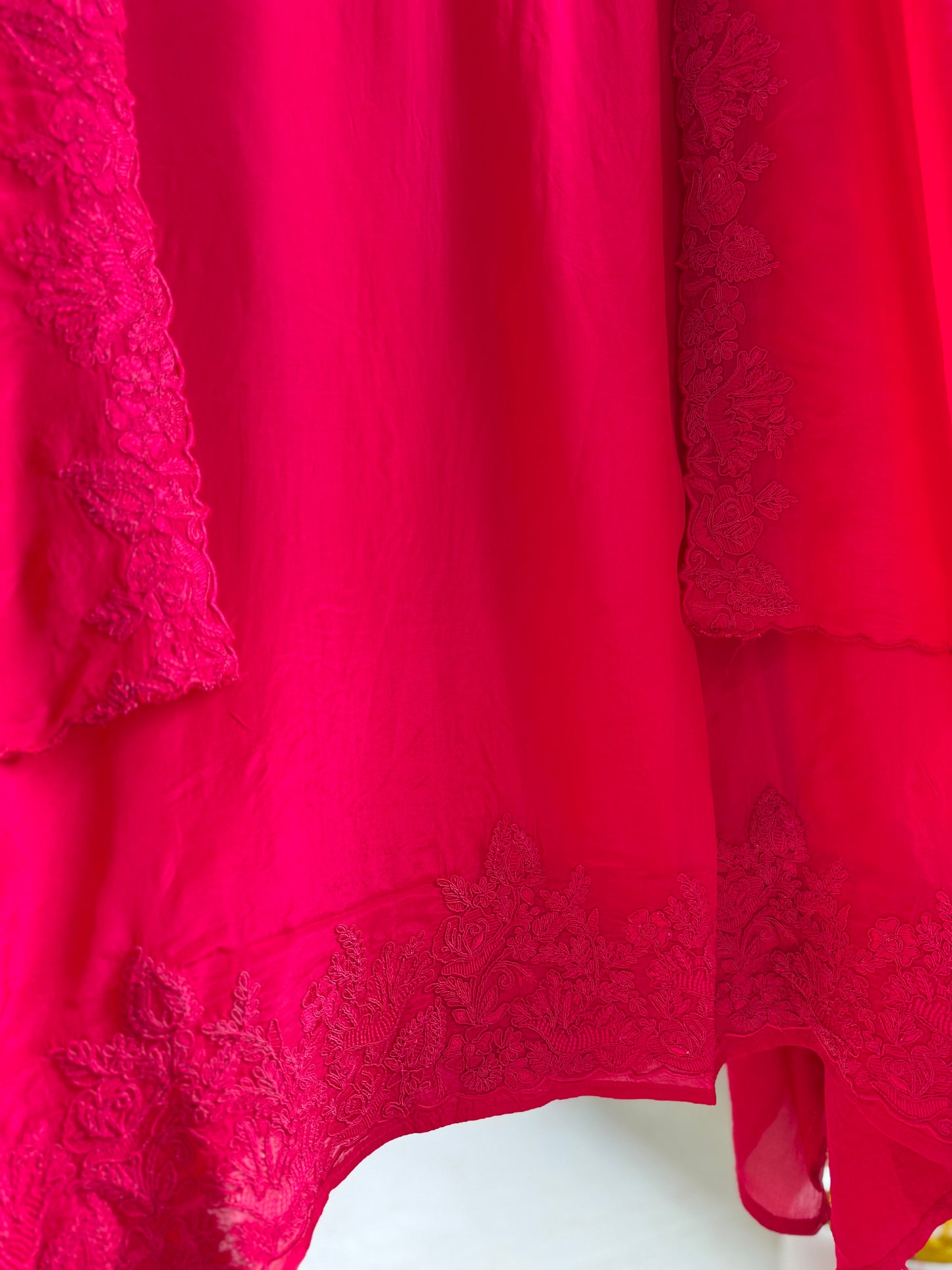 Luxurious aari work organza suit
