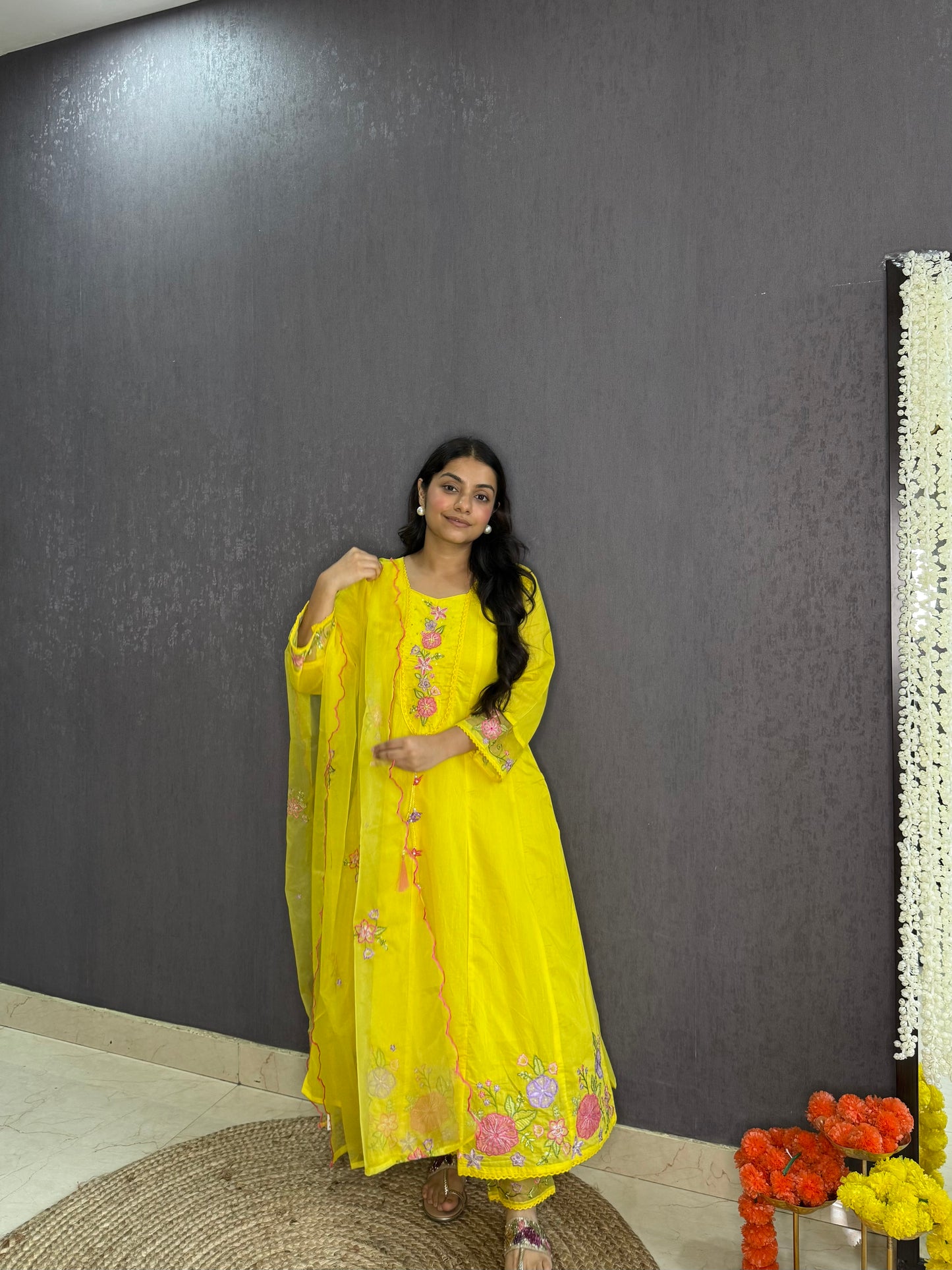 Kalidaar floral Anarkali set