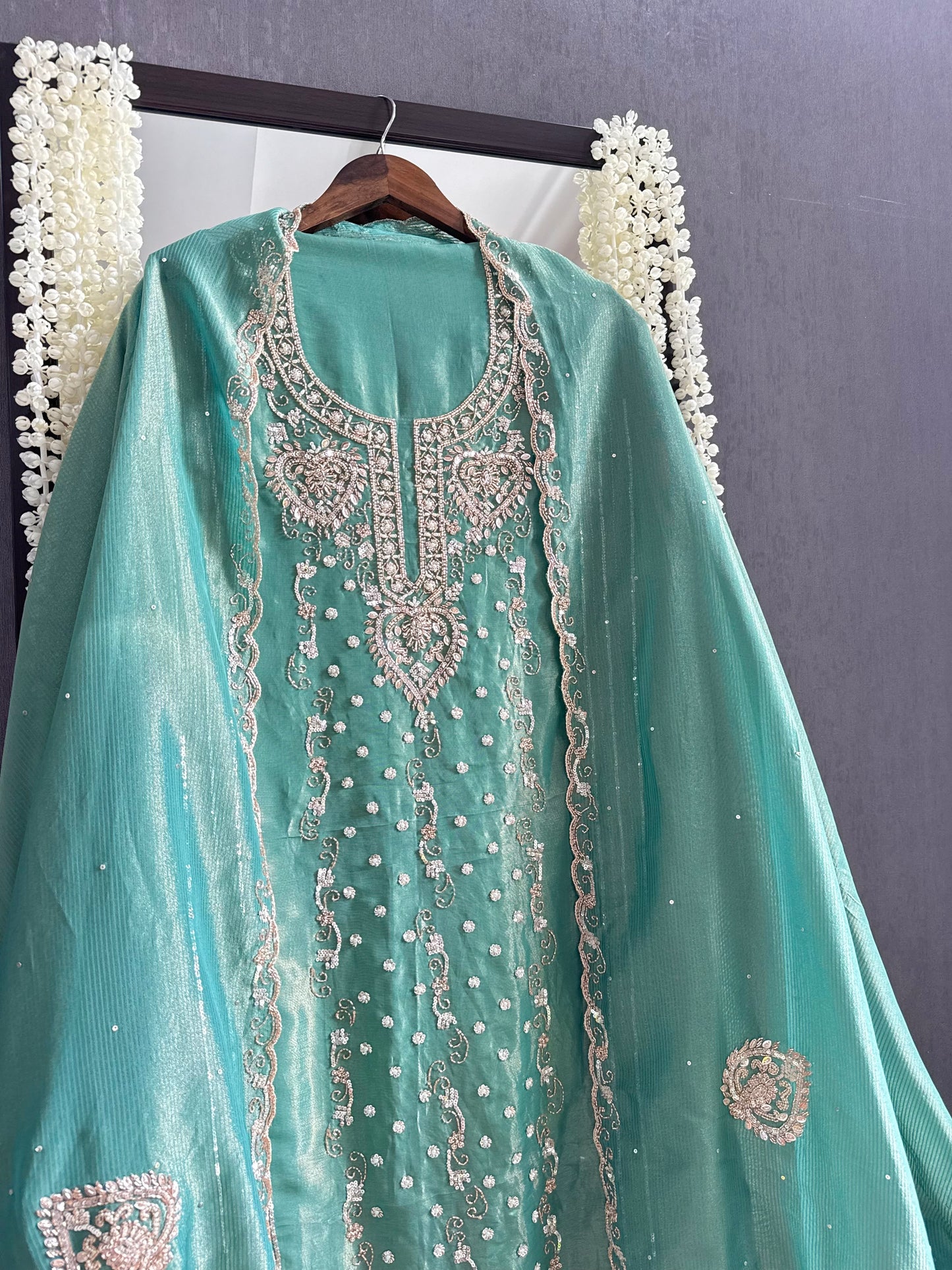 Luxurious hearts handwork suit
