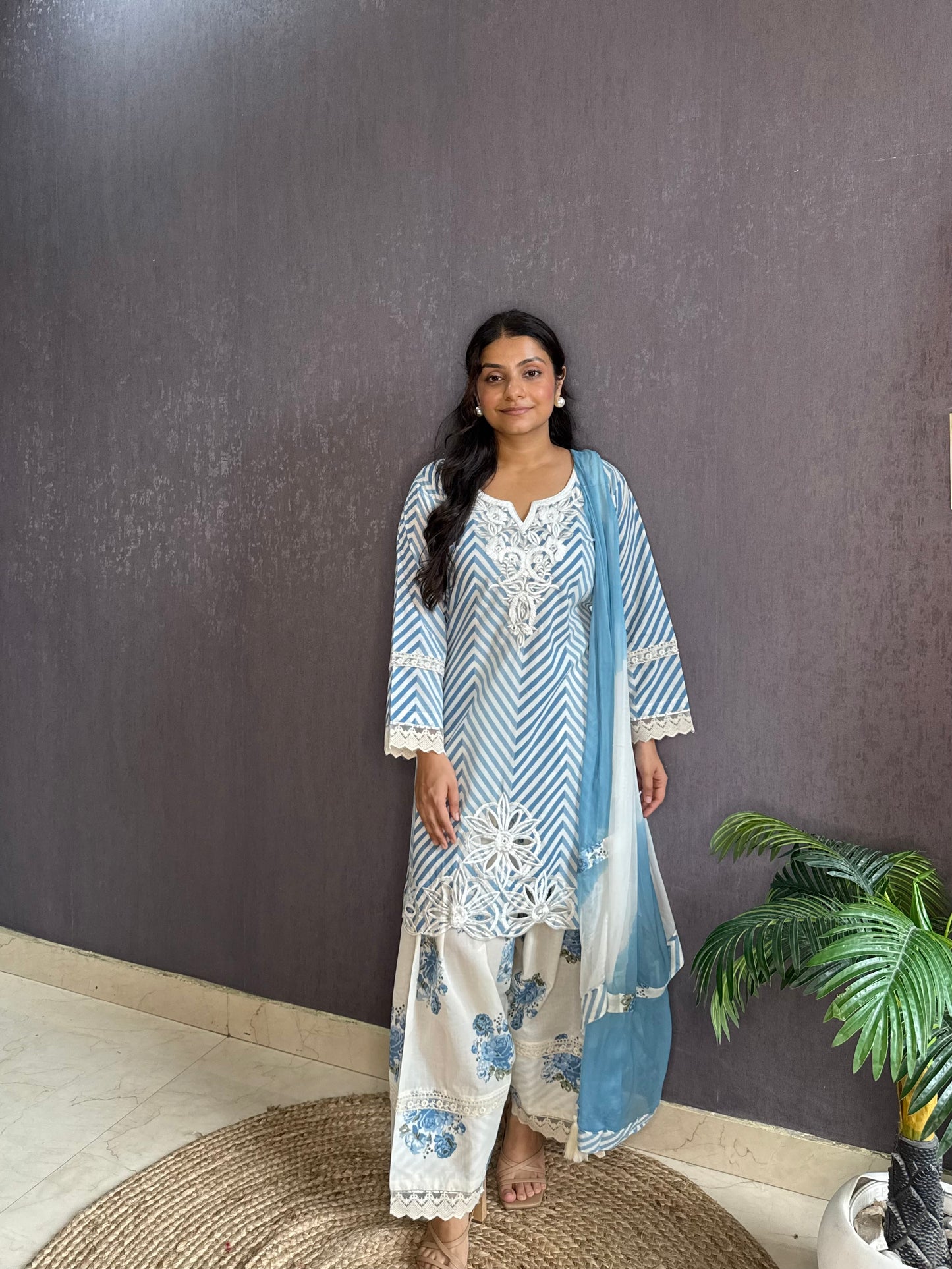 Pure cotton printed farshi kurta set