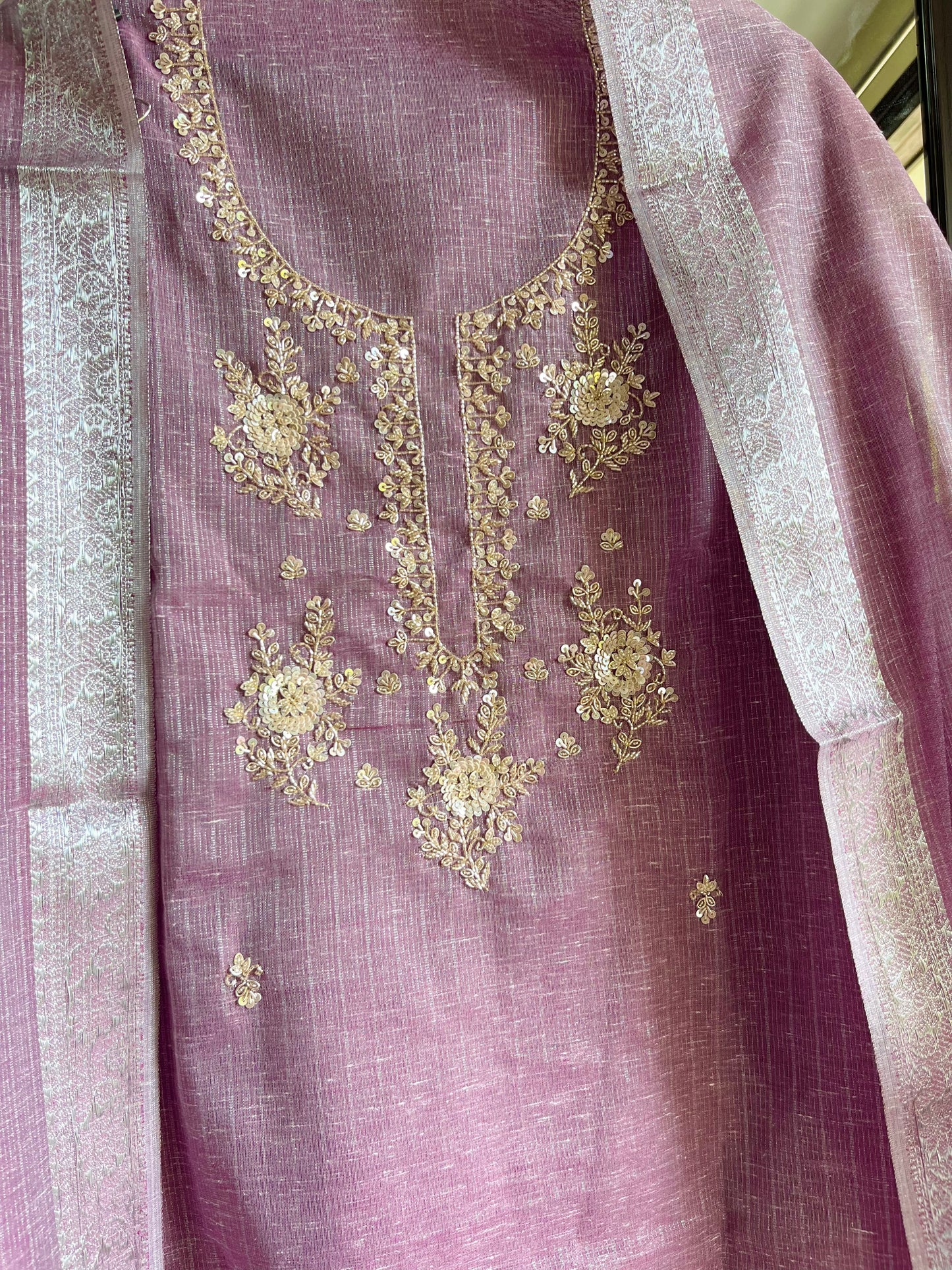 Benarsi kota handwork suit
