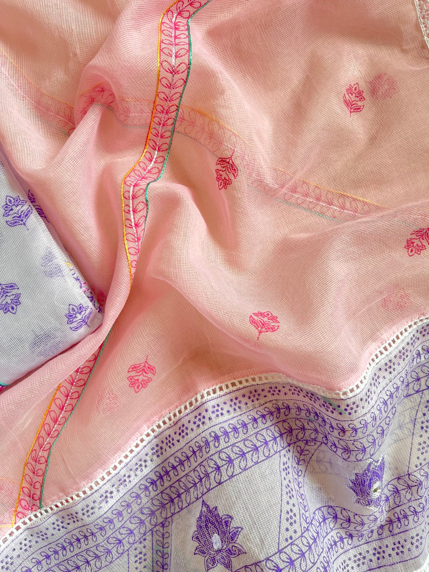 Kota doria aari work suits