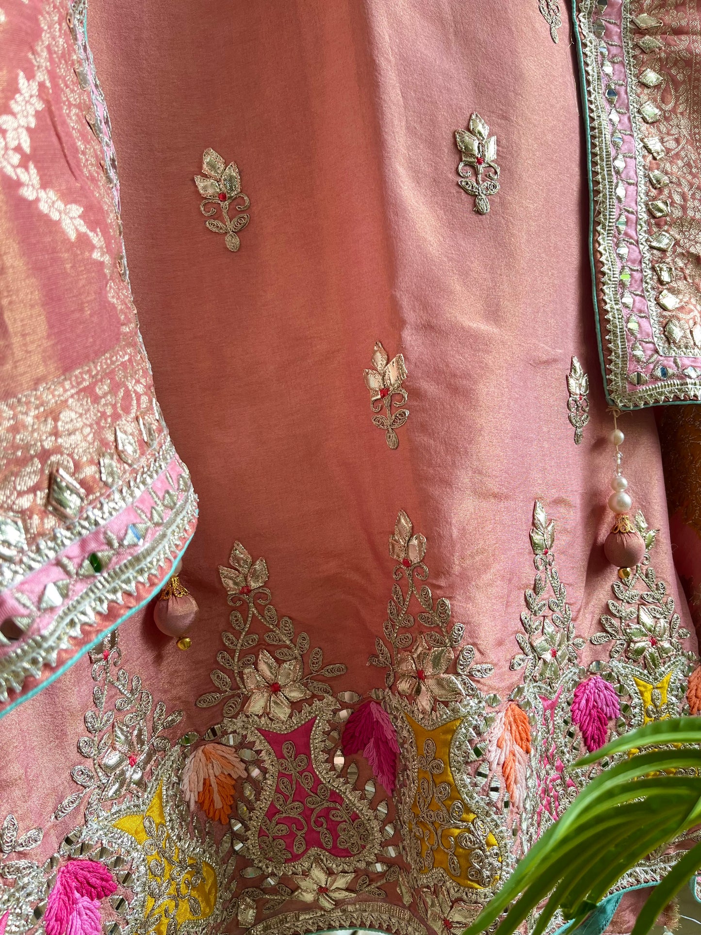 Luxurious Gotapatti Tissue silk suit
