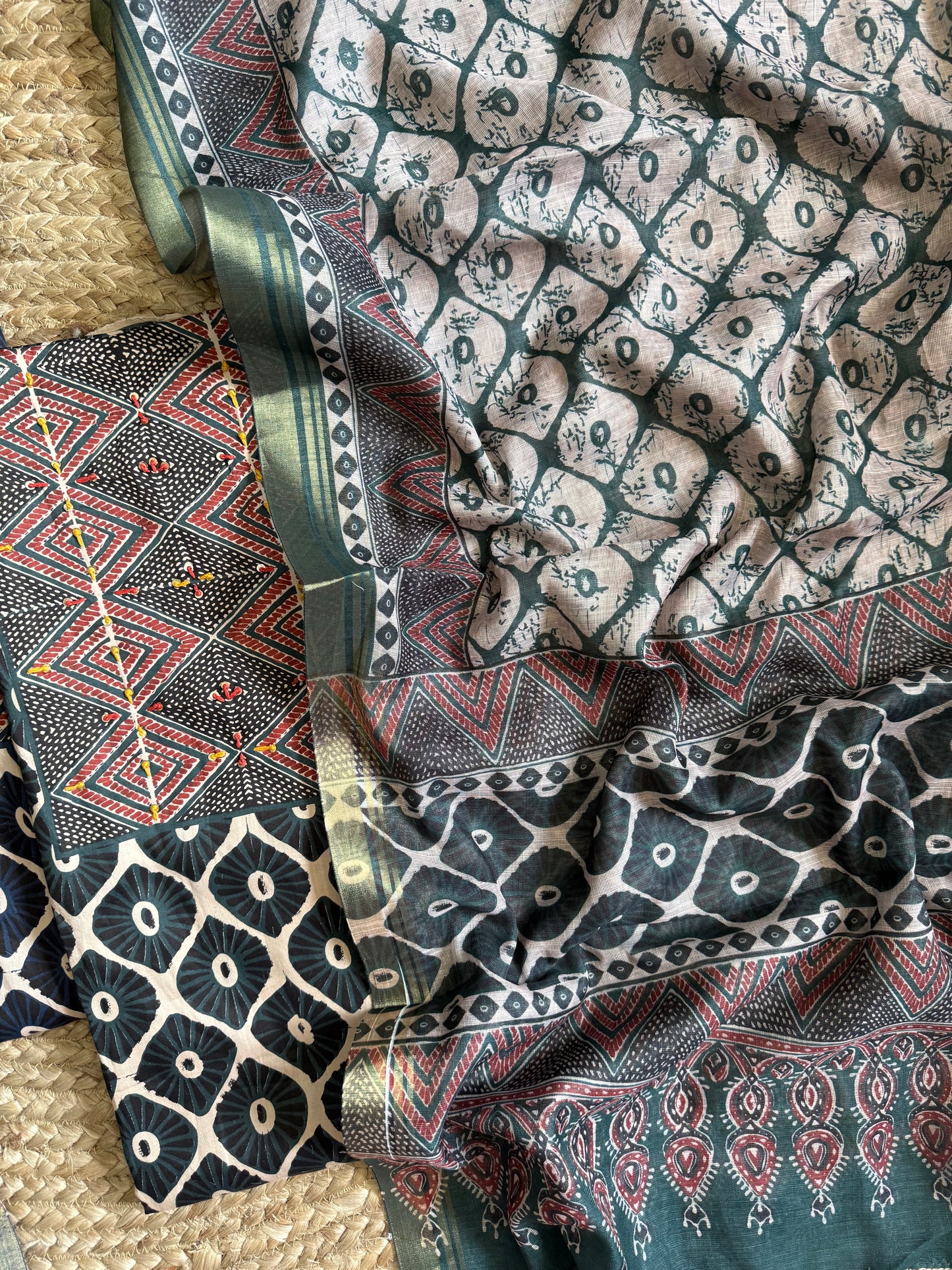 Pure cotton ajrakh suits