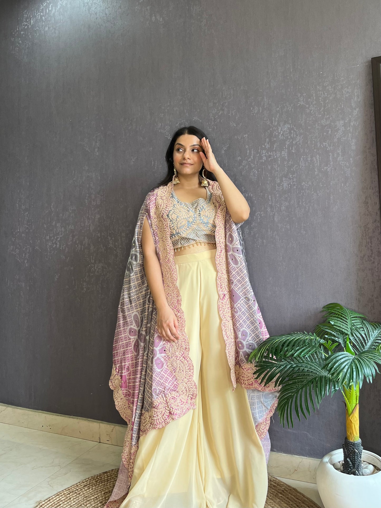 Aari work Cape set
