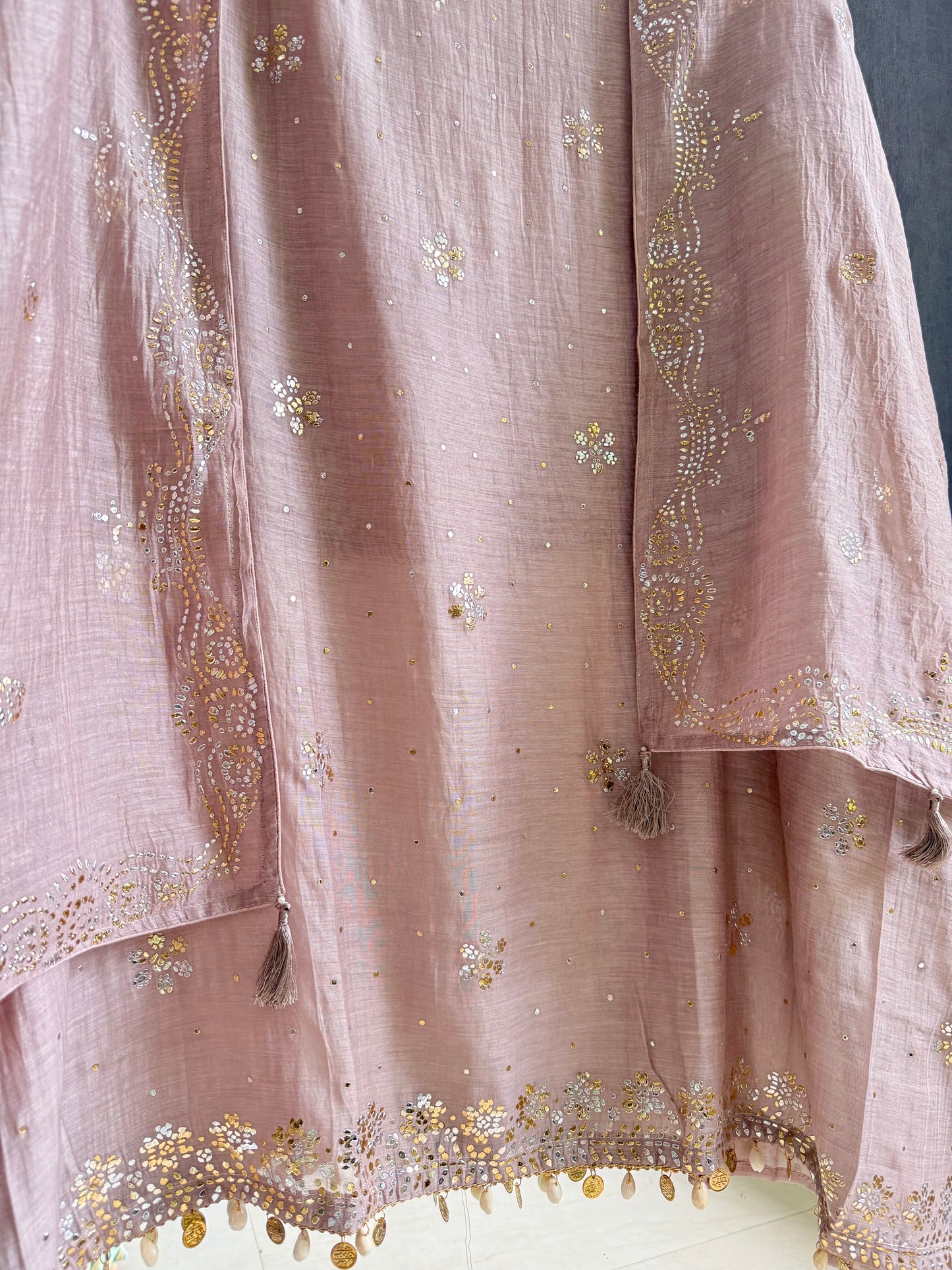 Luxurious Mul chanderi mukaish suit