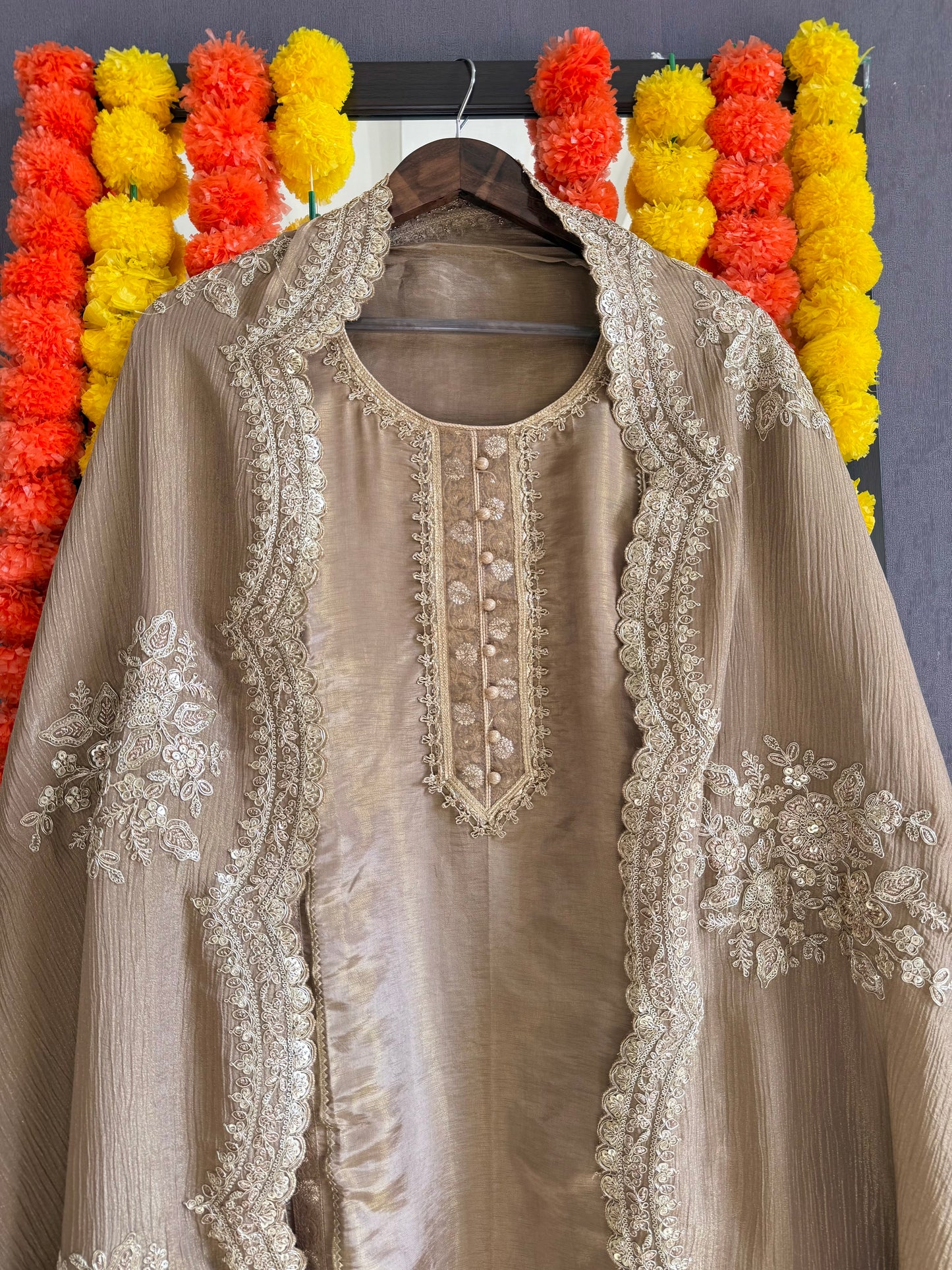 Luxurious Benarsi Tissue silk suit