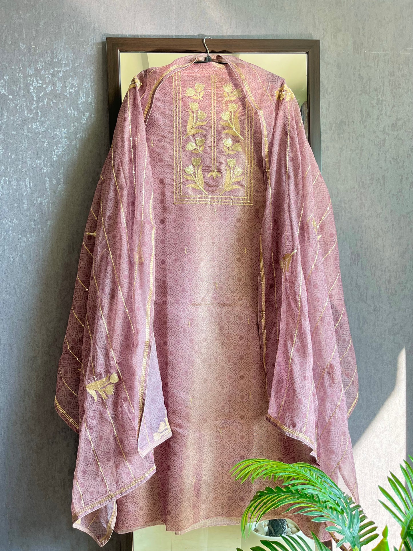 Marori aari work jacquard suit