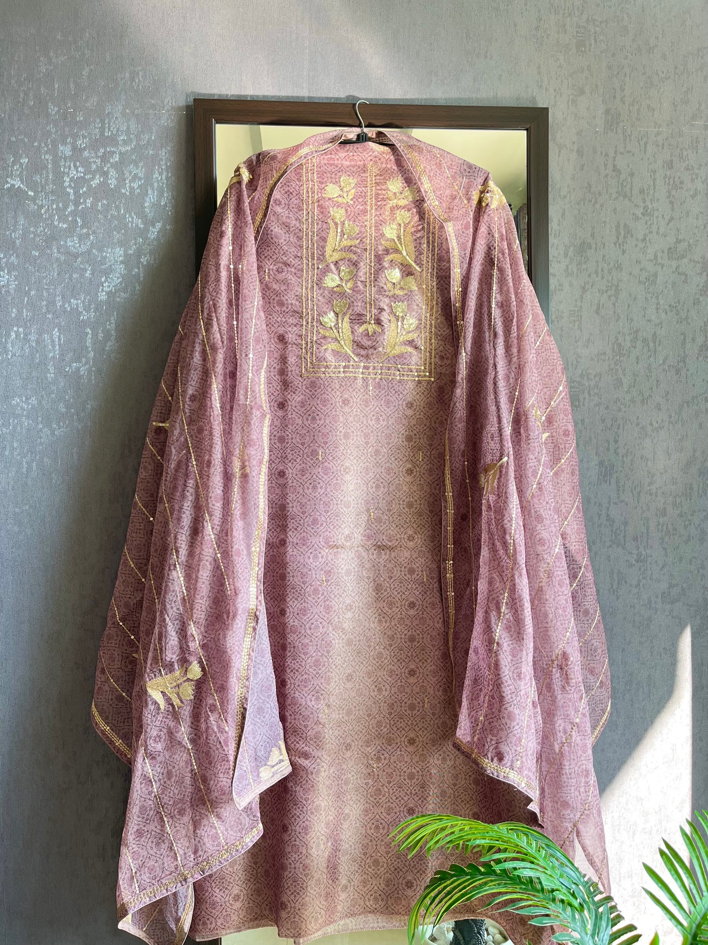Marori aari work jacquard suit