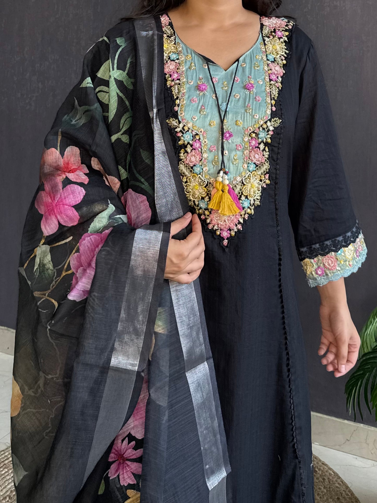 Aline cotton Handwork suit