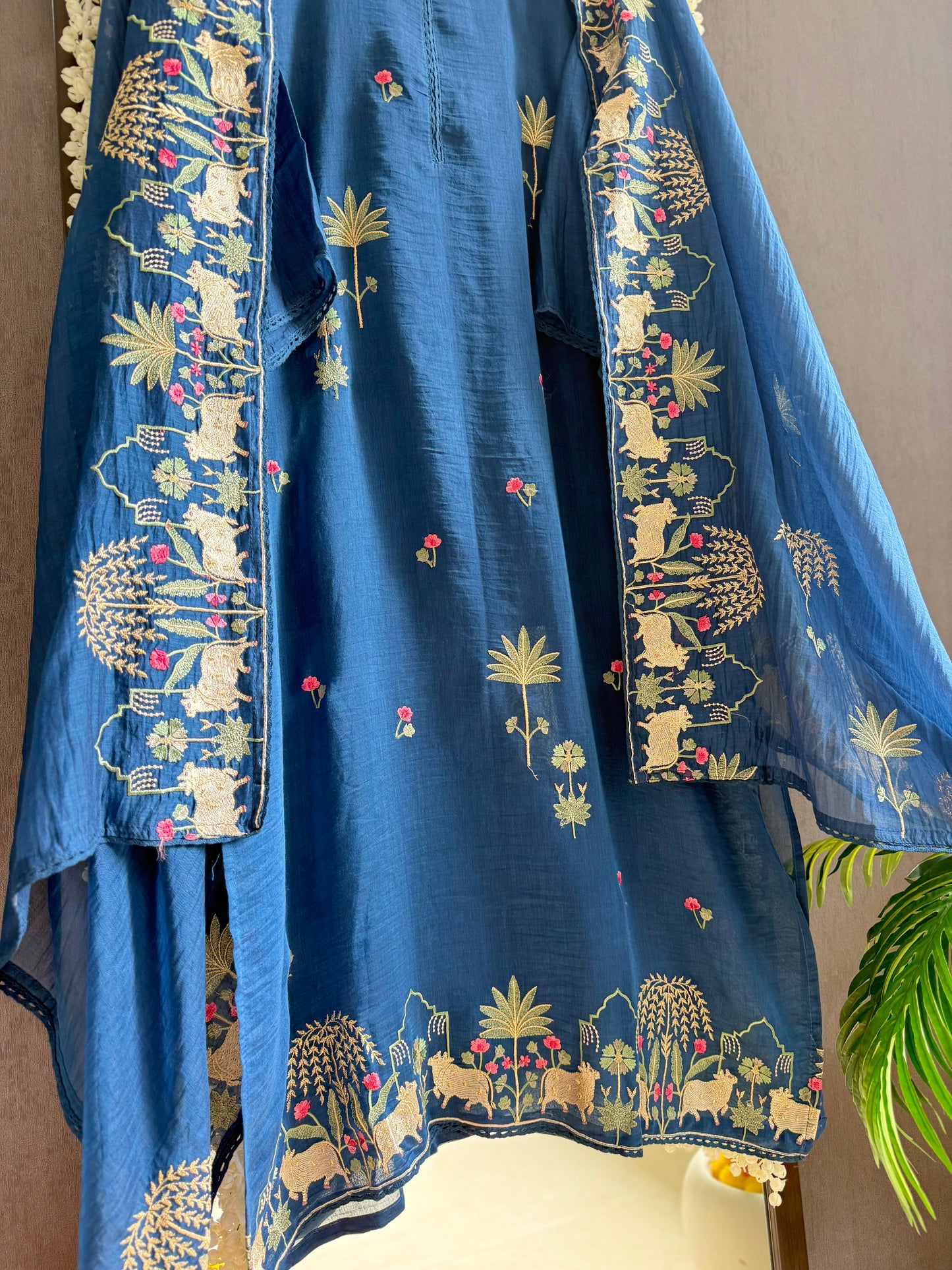 Luxurious Mul chanderi pichwai suit