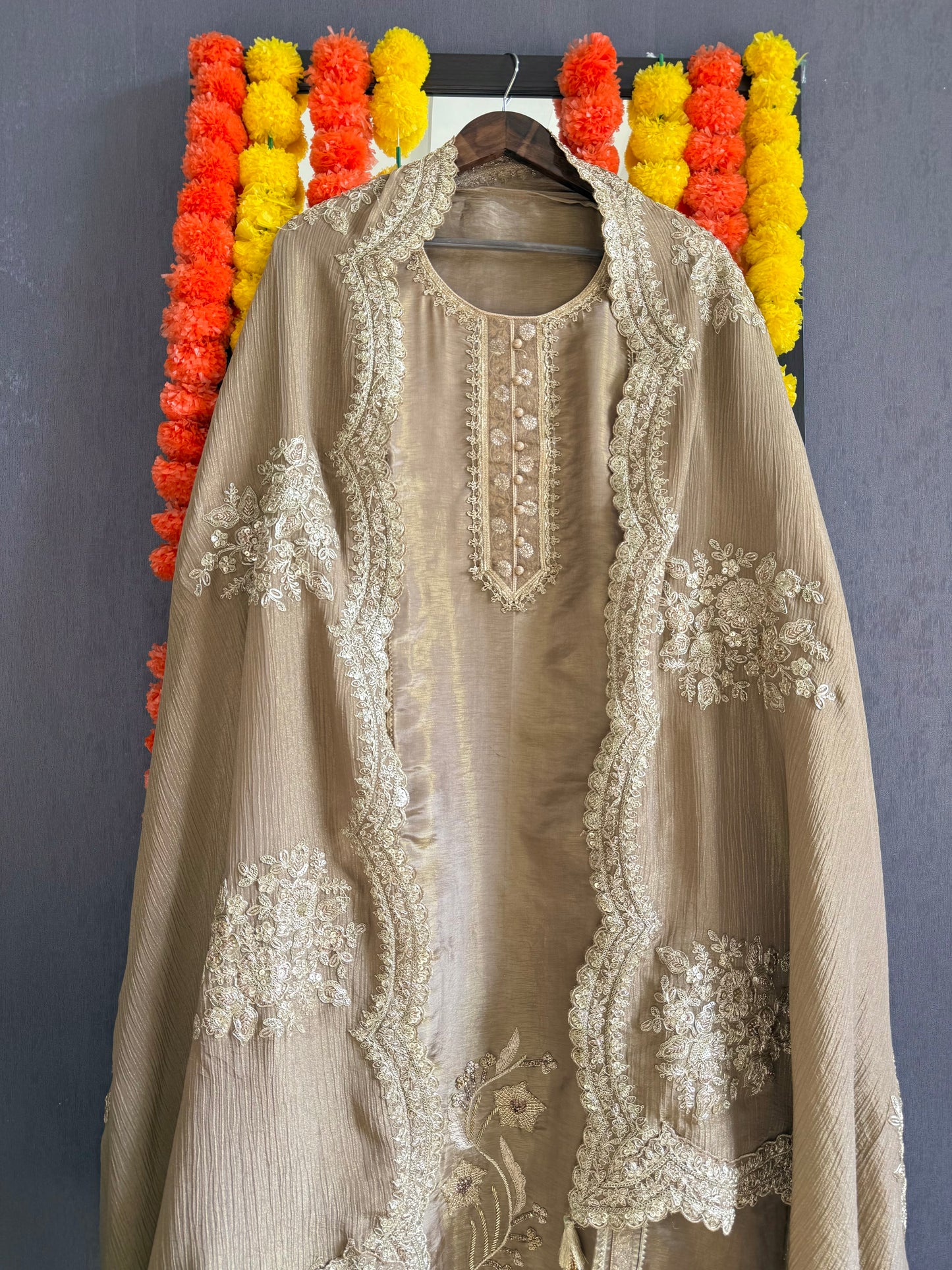 Luxurious Benarsi Tissue silk suit