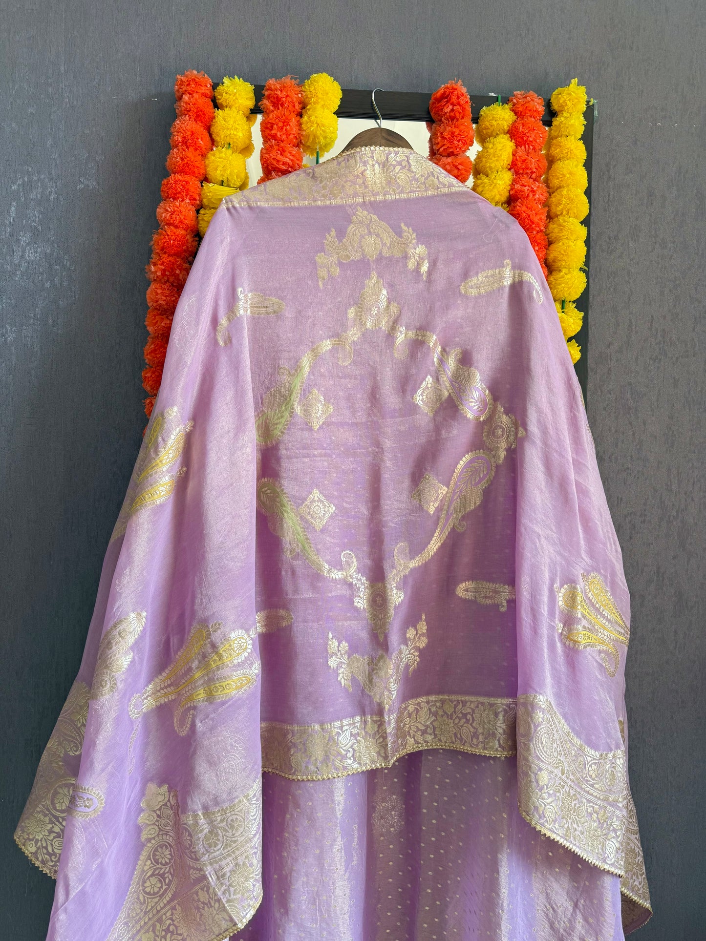 Luxurious handwork Tissue Benarsi silk suit