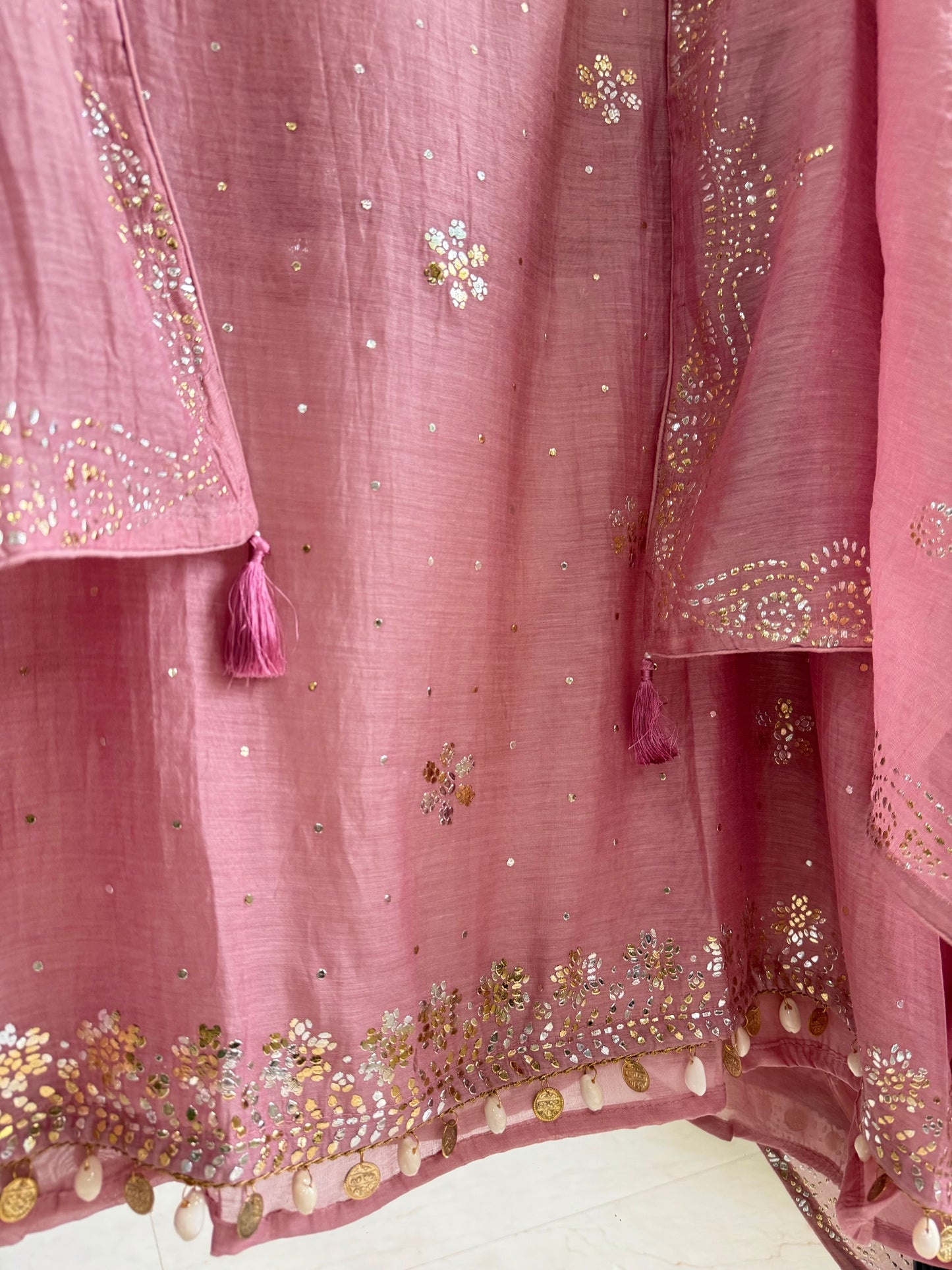 Luxurious Mul chanderi mukaish suit