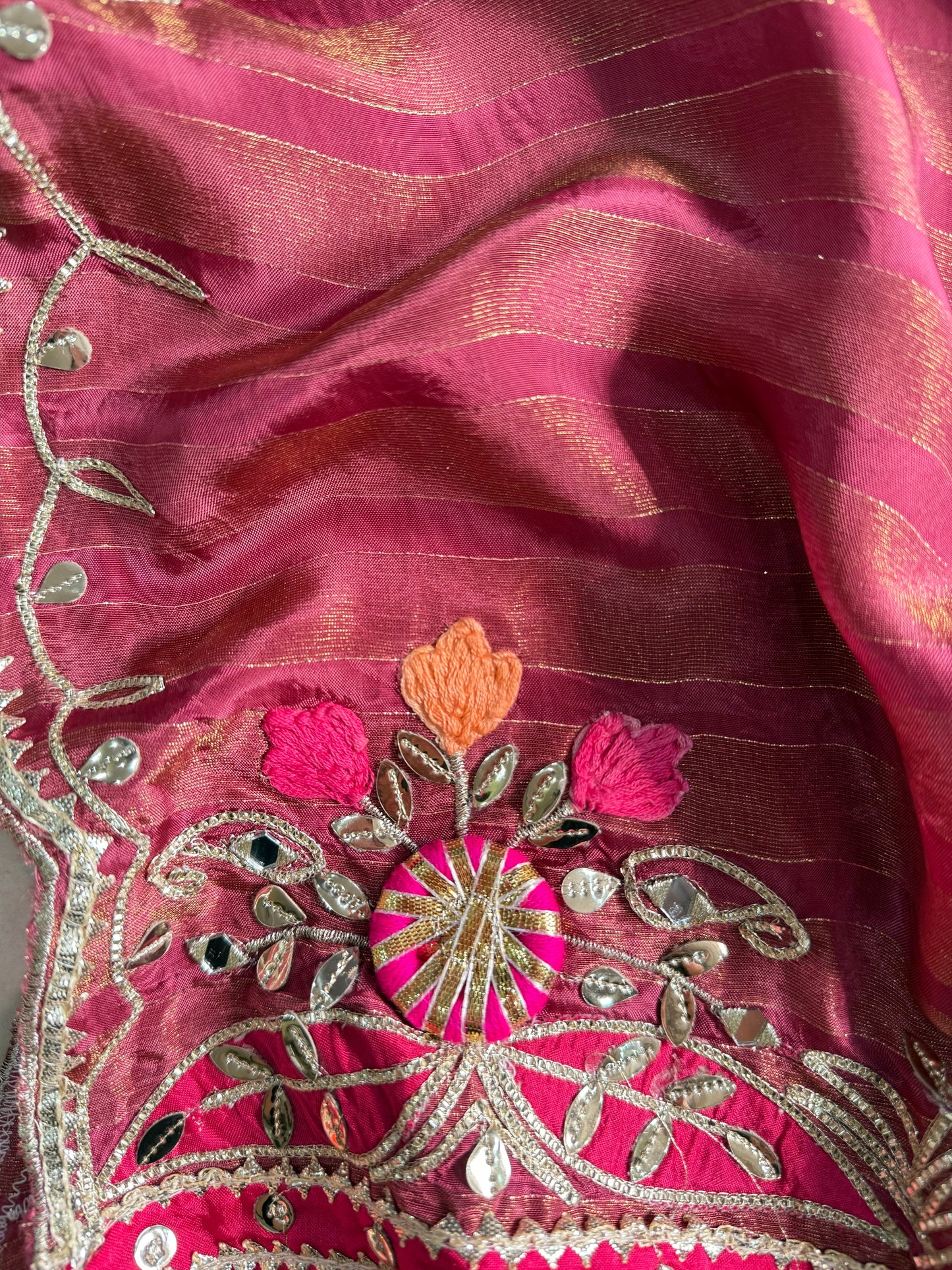 Luxurious Gotapatti Tissue silk suit