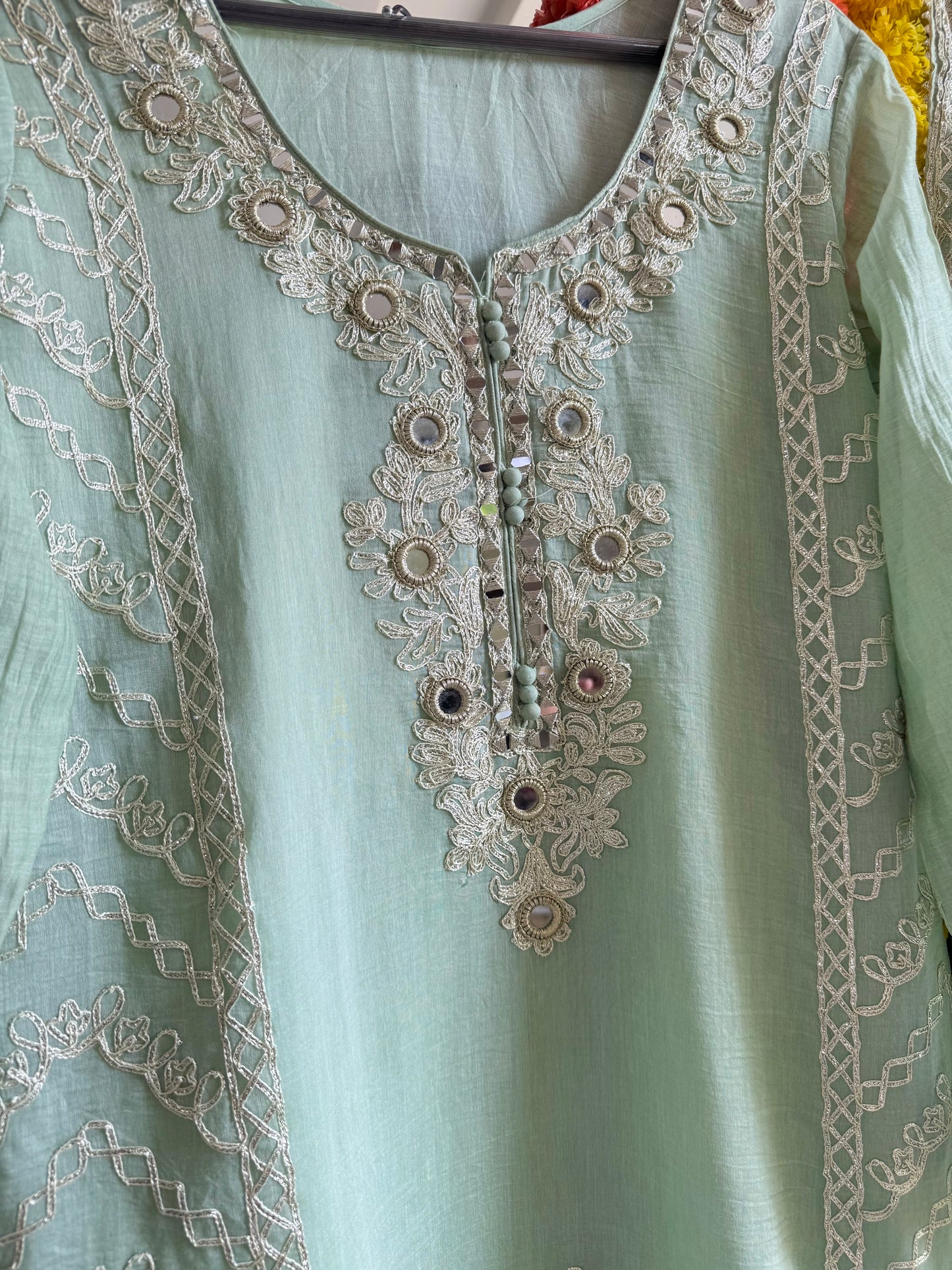 Luxurious mul cotton gotapatti sharara set