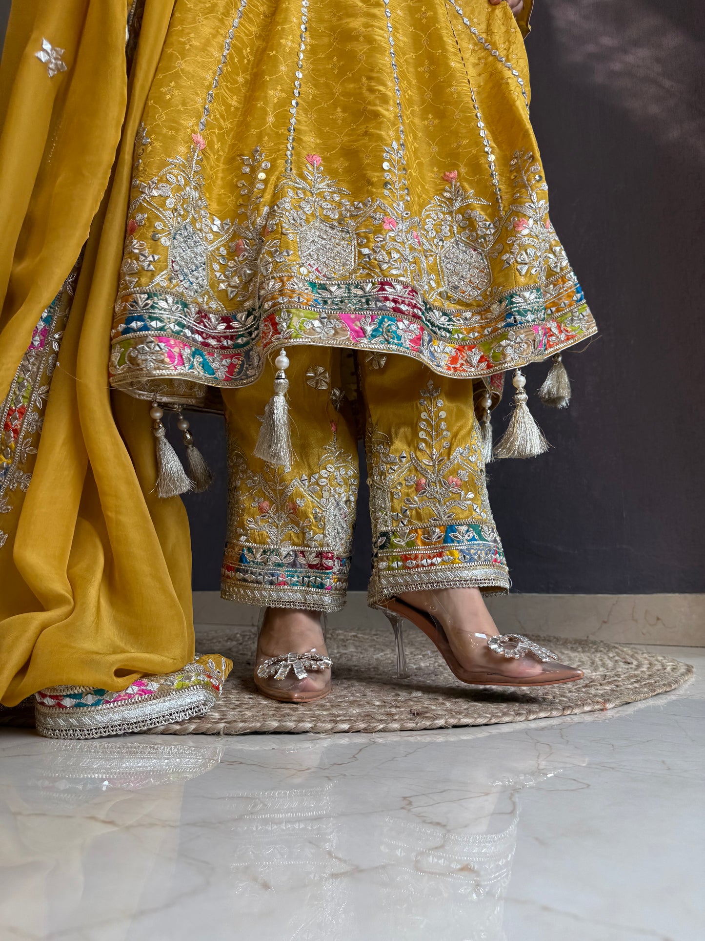 Luxurious gotapatti anarkali set