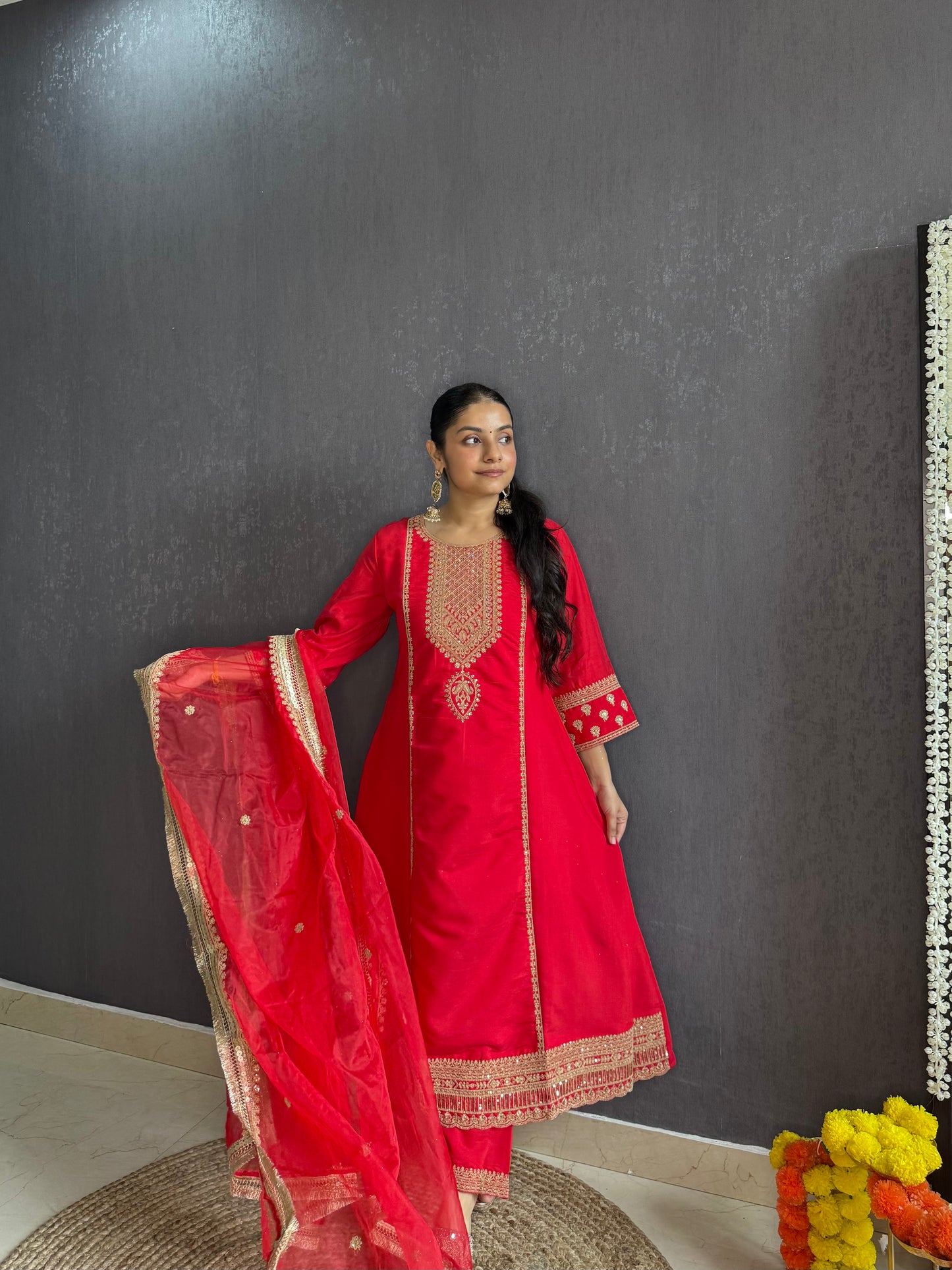 Aline Aari work suit set