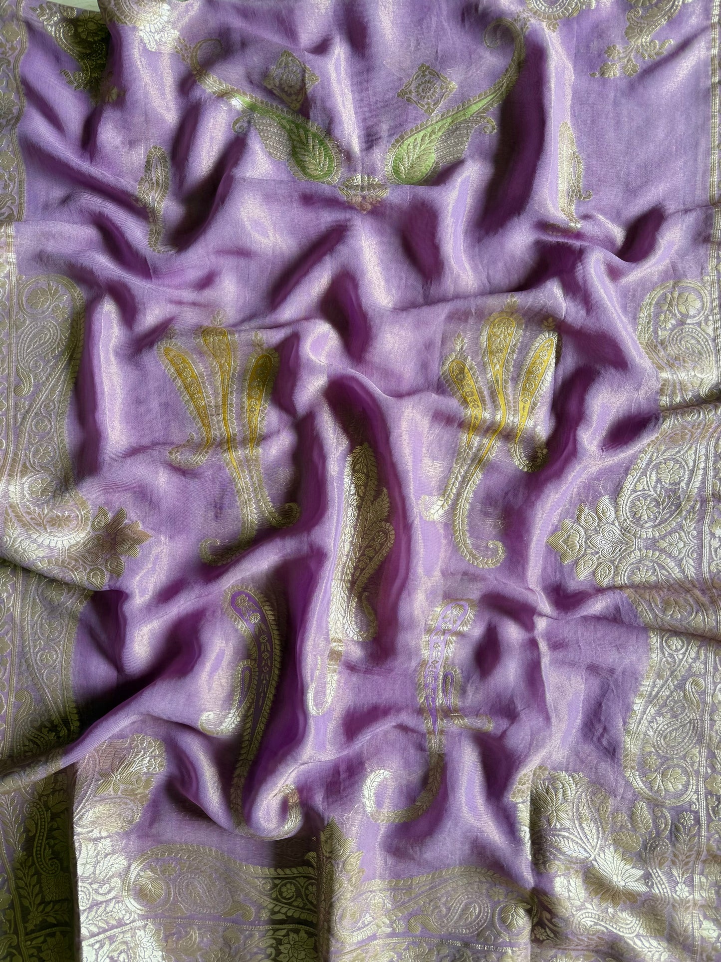 Luxurious handwork Tissue Benarsi silk suit