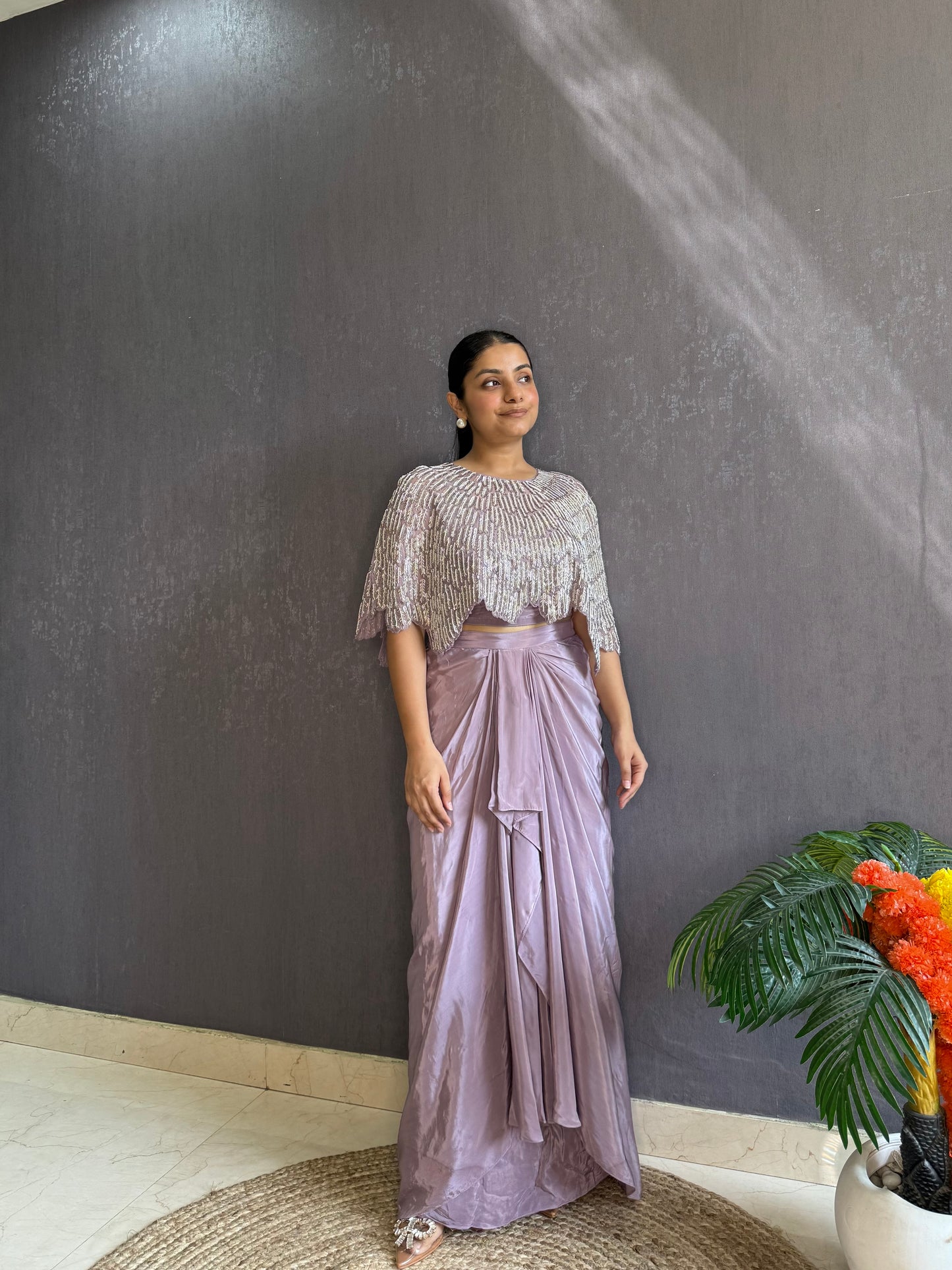 Dhoti skirt Cape set