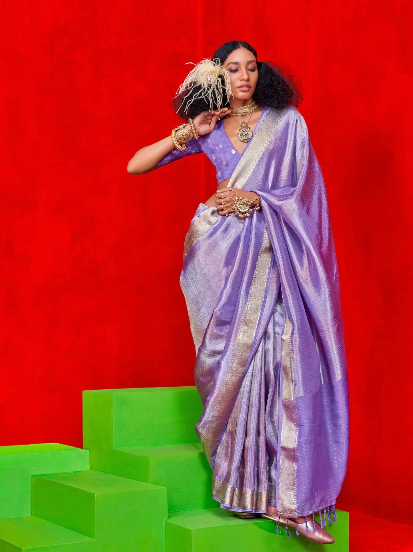 Soft tissue benarsi saree