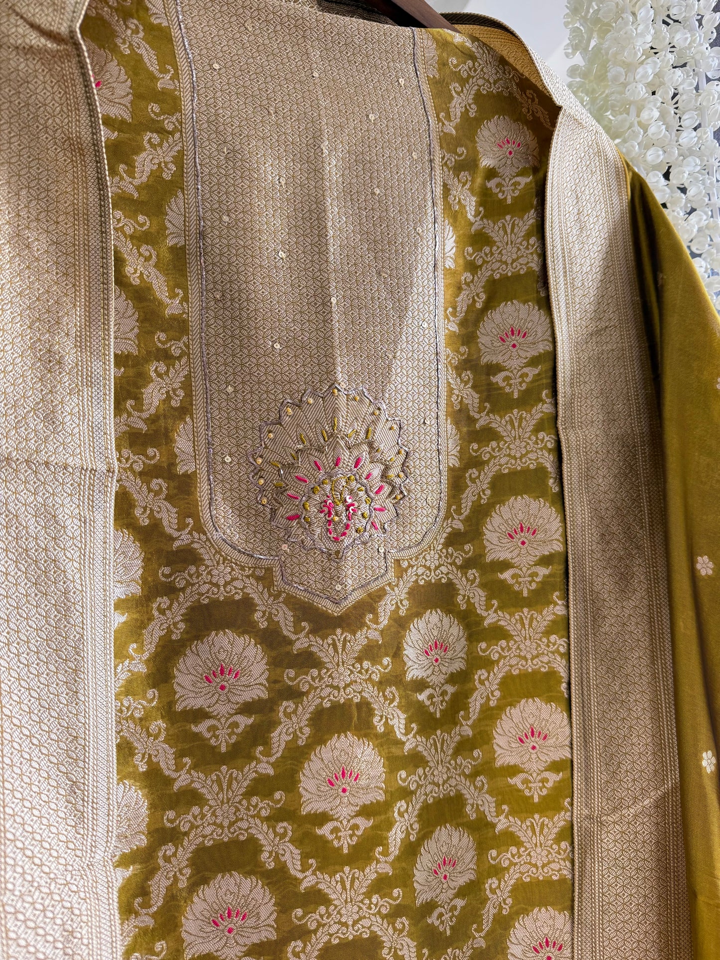 Brocade Benarsi silk handwork suit