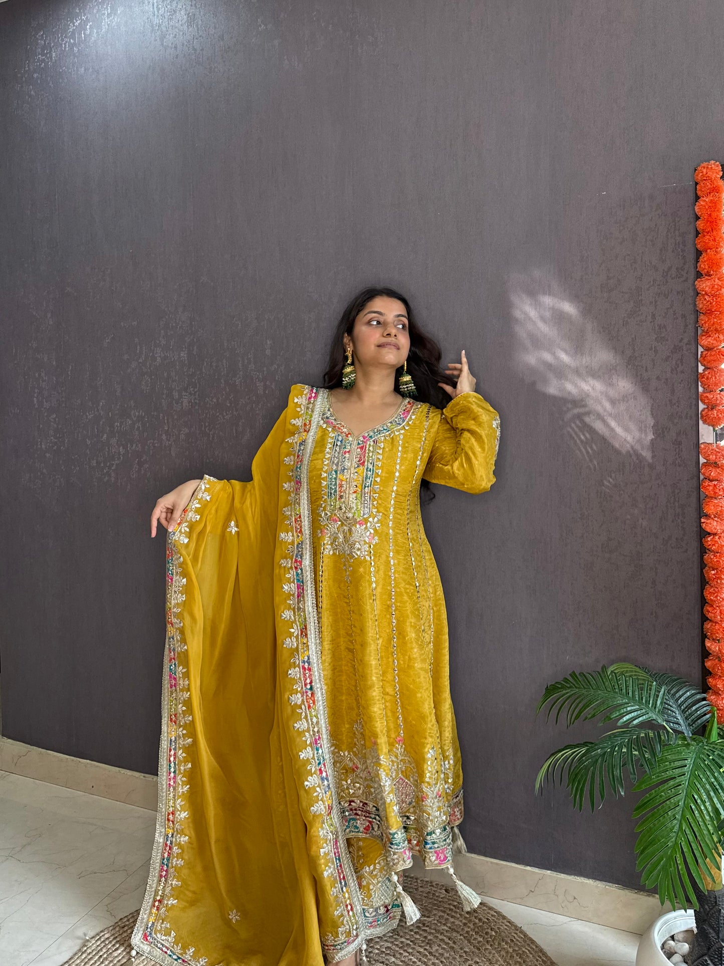 Luxurious gotapatti anarkali set