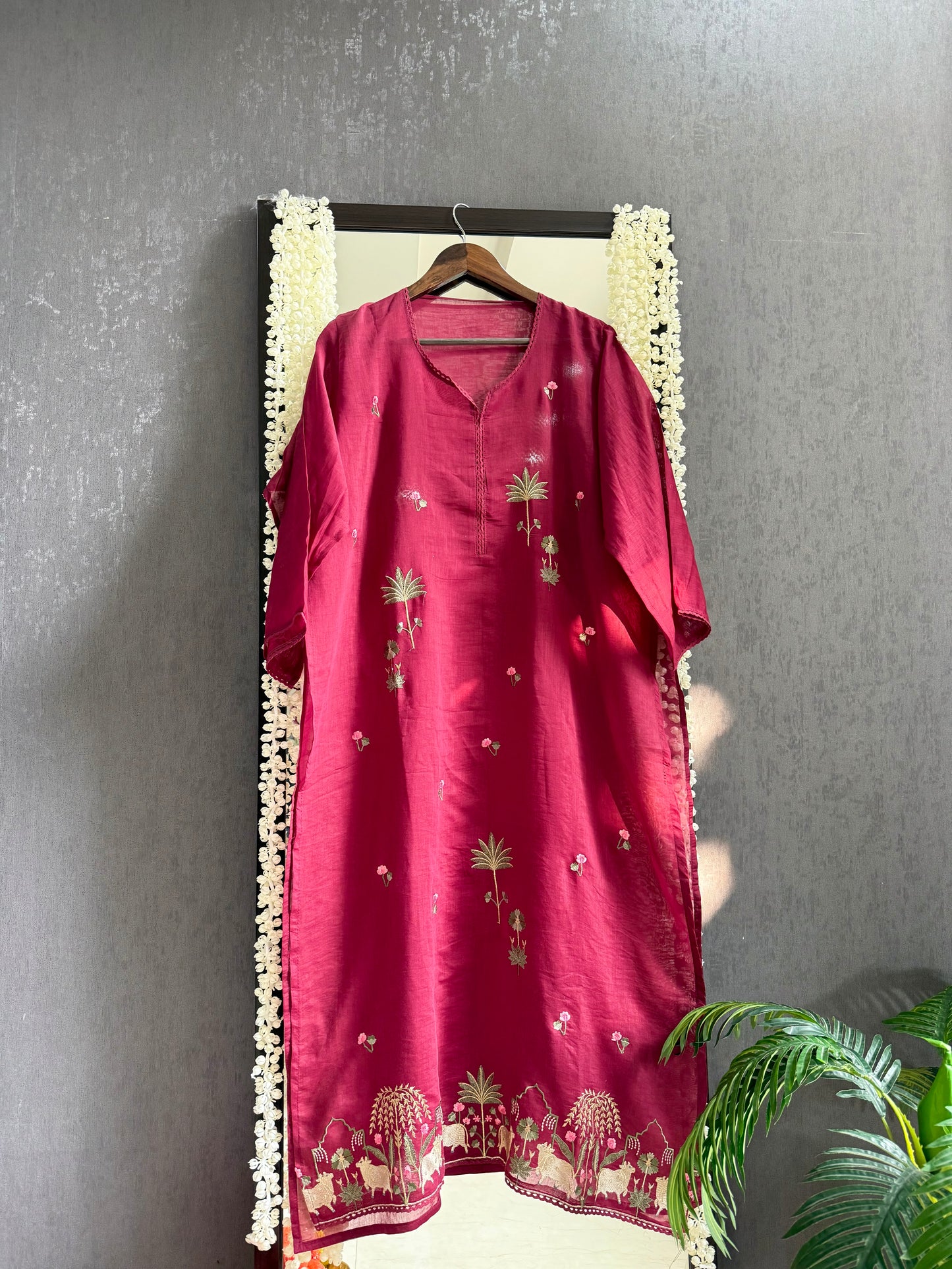 Luxurious Mul chanderi pichwai suit