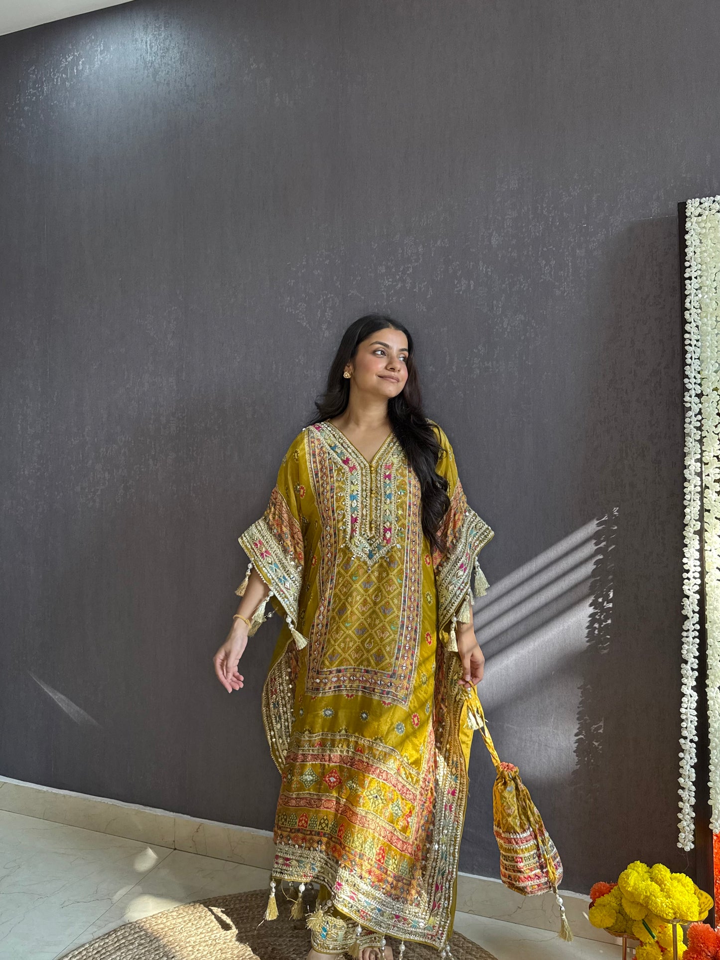 Luxurious patola kaftan set