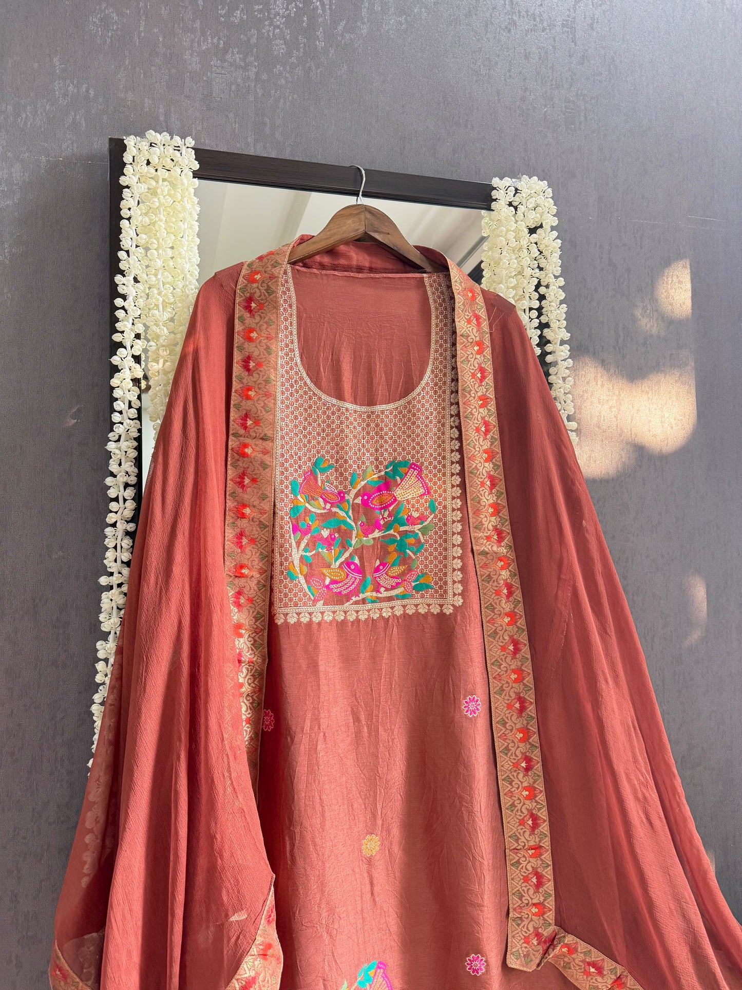 Meenakari Benarsi birds suit