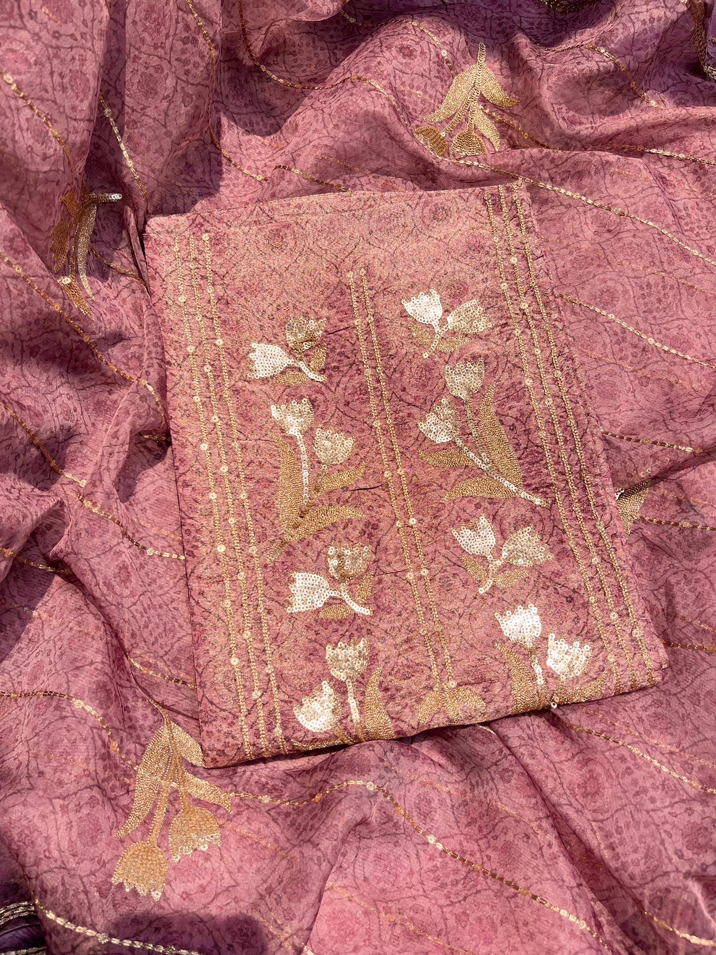 Marori aari work jacquard suit