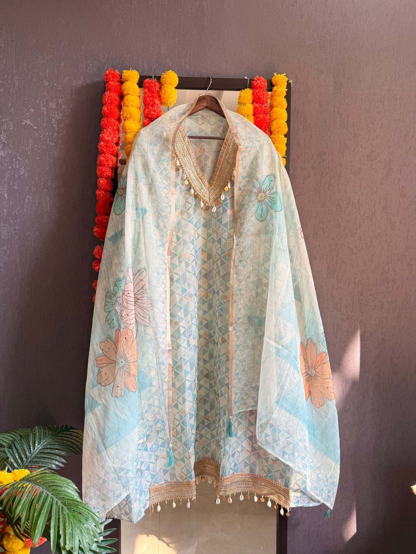 Kota doria lacework suit