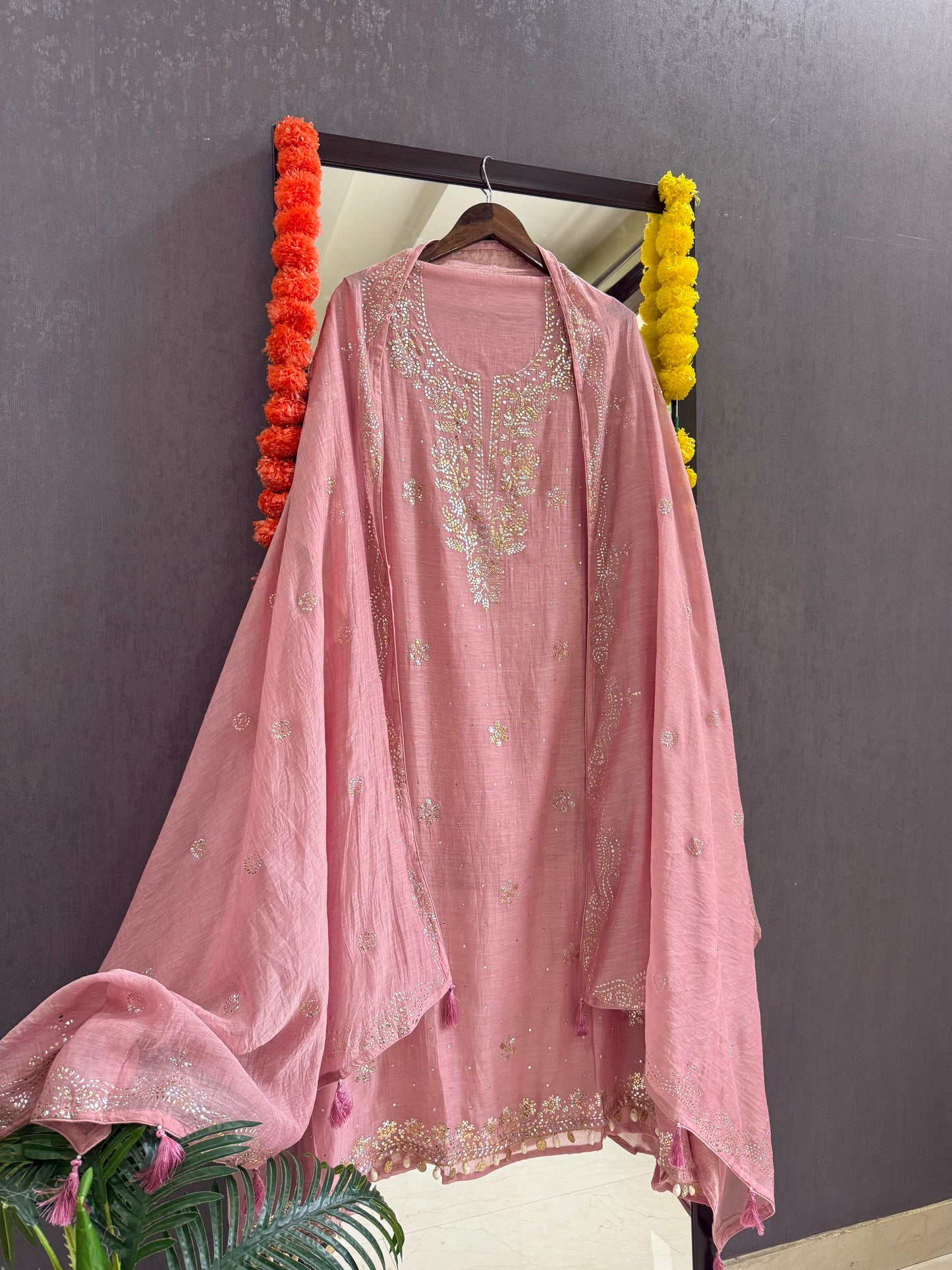 Luxurious Mul chanderi mukaish suit