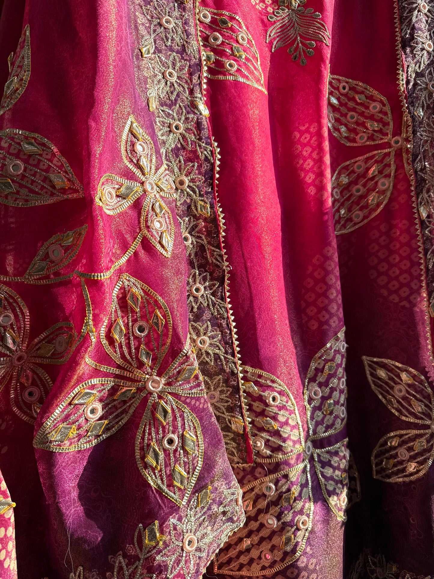 Luxurious Bhandej ombré gotapatti suits