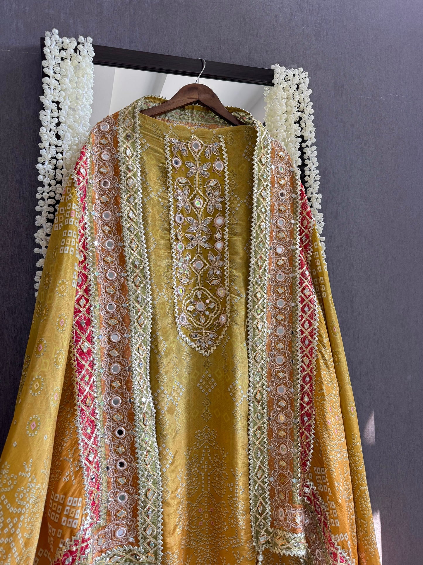 Luxurious bandhani ombré gotapatti suits