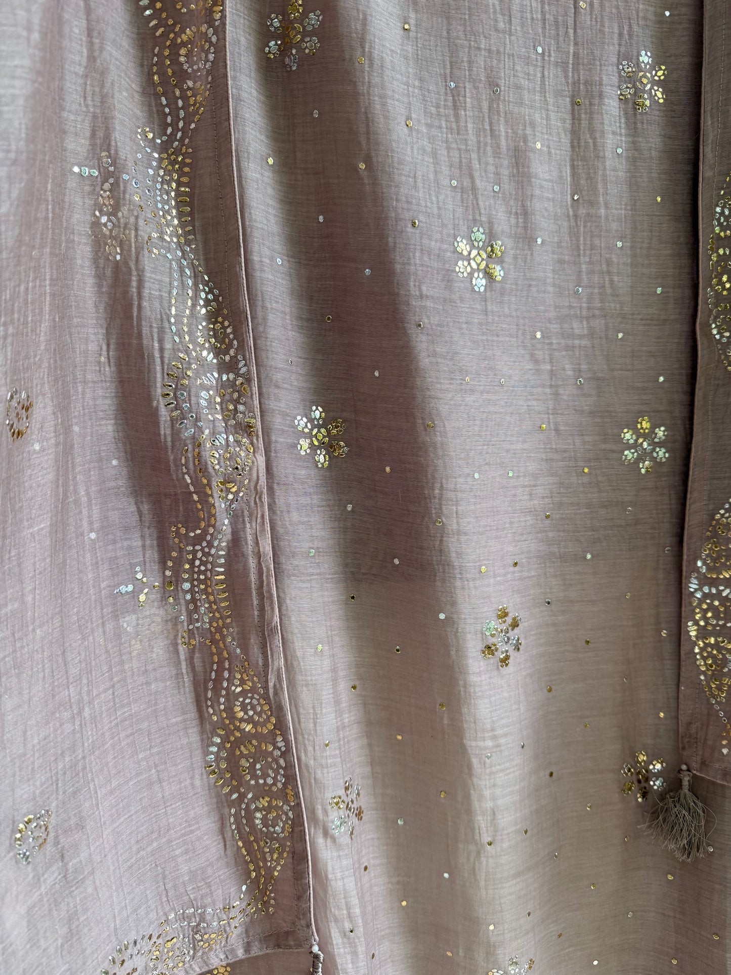Luxurious Mul chanderi mukaish suit