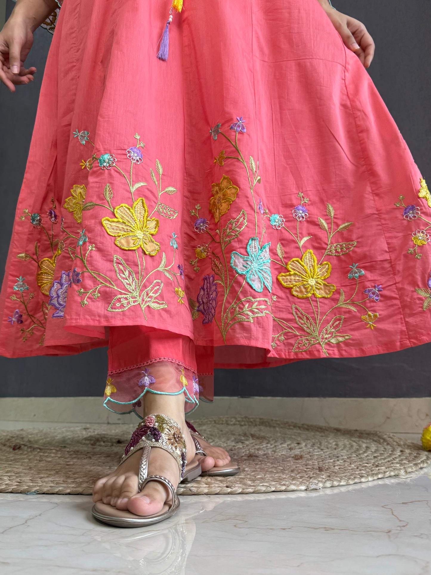 Kalidaar floral Anarkali set